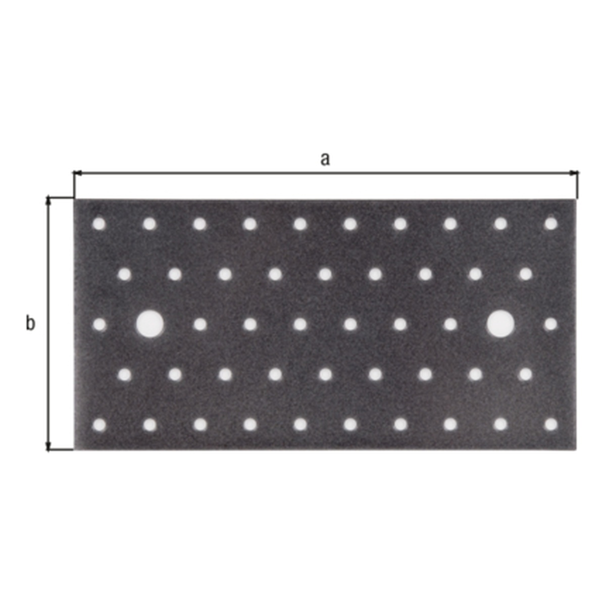Alberts DURAVIS® Lochplatte, schwarzdiamant 200 x 100 x 2 mm