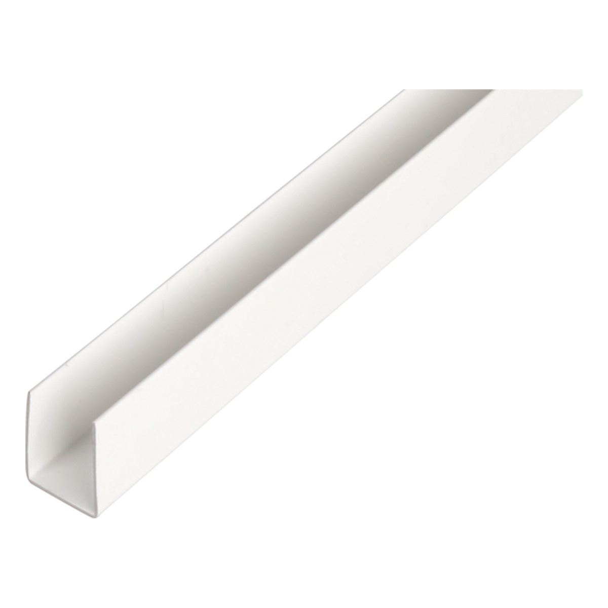 Alberts U-Profil, 21 x 20 x 1 x 2000 mm, PVC-U, Farbe: weiß - 1 Stk.