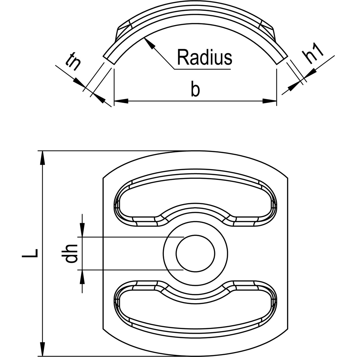 Reisser RD Kalotte RD24/40 mm, Aluminium blank - 100 Stk.