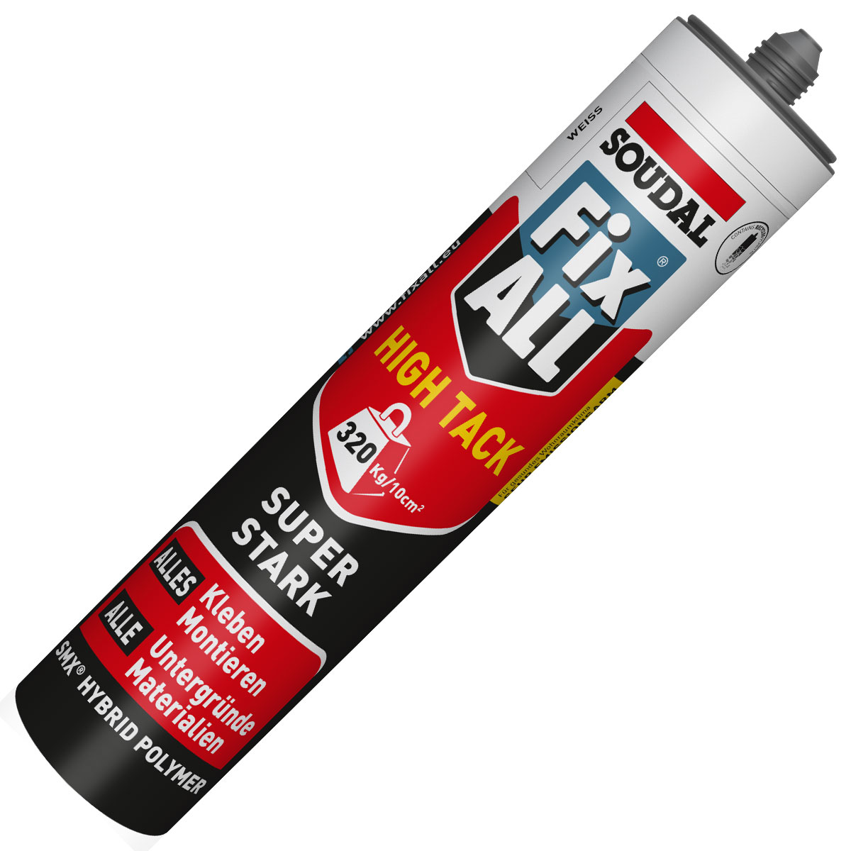 Soudal Fix ALL High Tack Montagekleber, 420 g / 290 ml, Weiß - 1 Stk.
