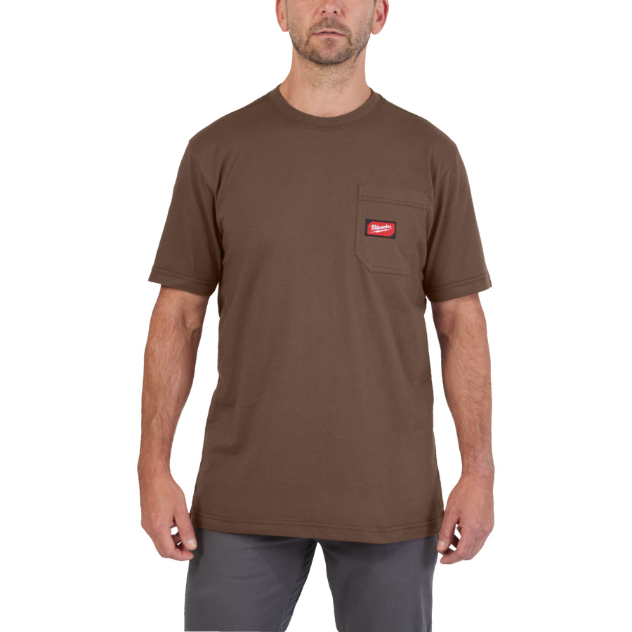 Milwaukee WTSSBR-M Arbeits-T-Shirt braun