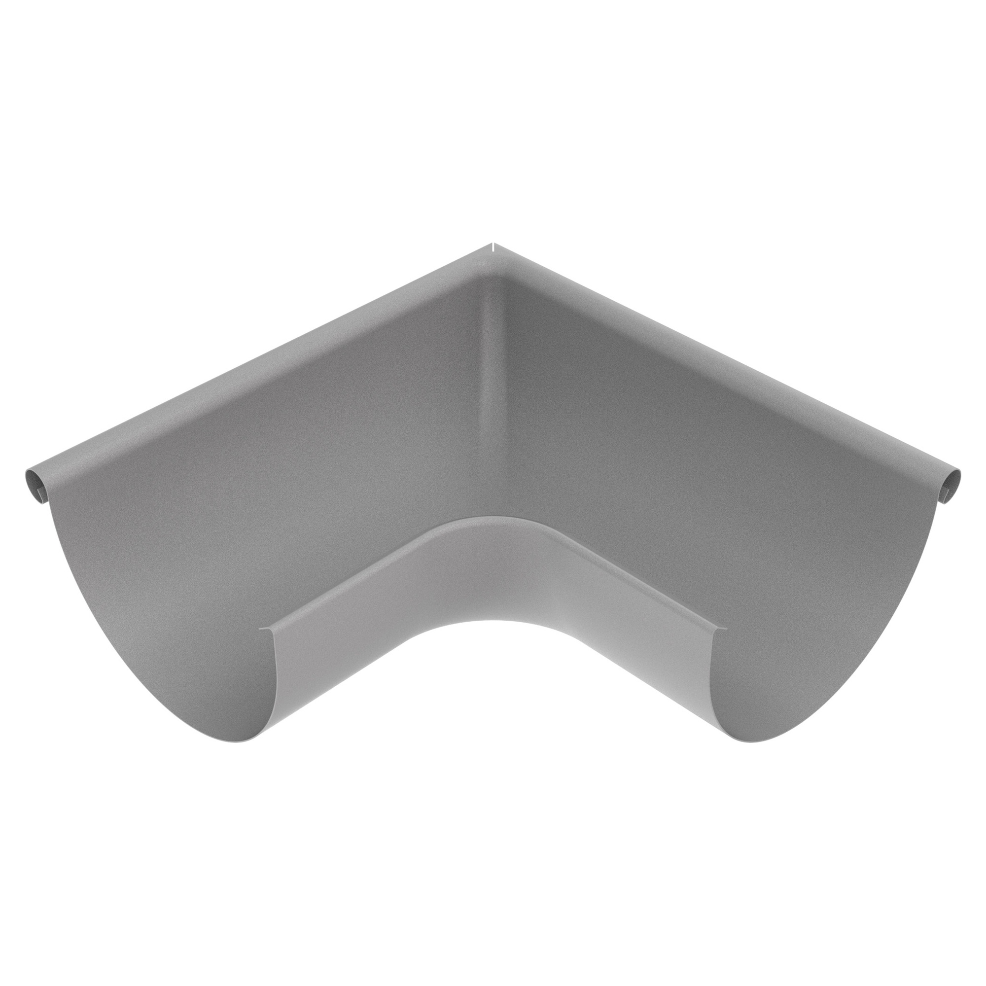 Zambelli Rinnenwinkel Meister-Winkel 400, 5-teilig, Schenkellänge 340 mm, Außeneck, Weißaluminium RAL 9006, COLORDUR - 1 Stk.