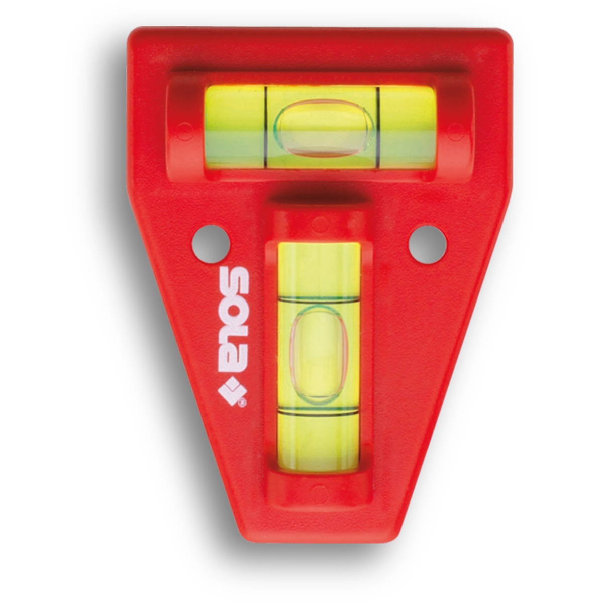 Sola Kreuz-Wasserwaage K 5, 6 cm, 2 Libellen T-förmig, Kunststoff rot