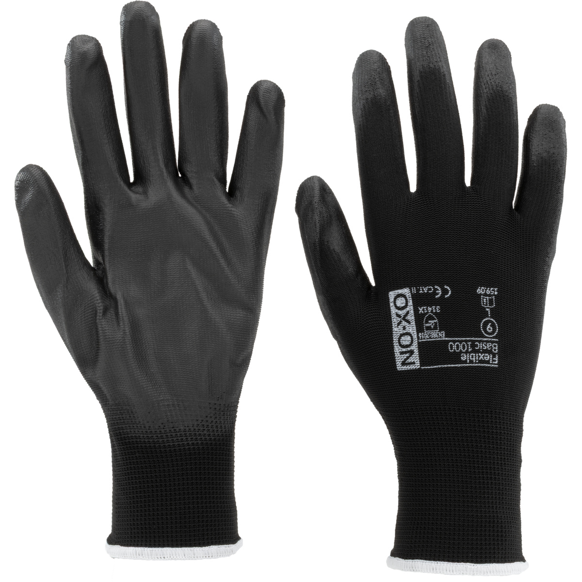 OX-ON Flexible Basic 1000 Montagehandschuhe, PU-beschichtet, Größe 10 (XL)