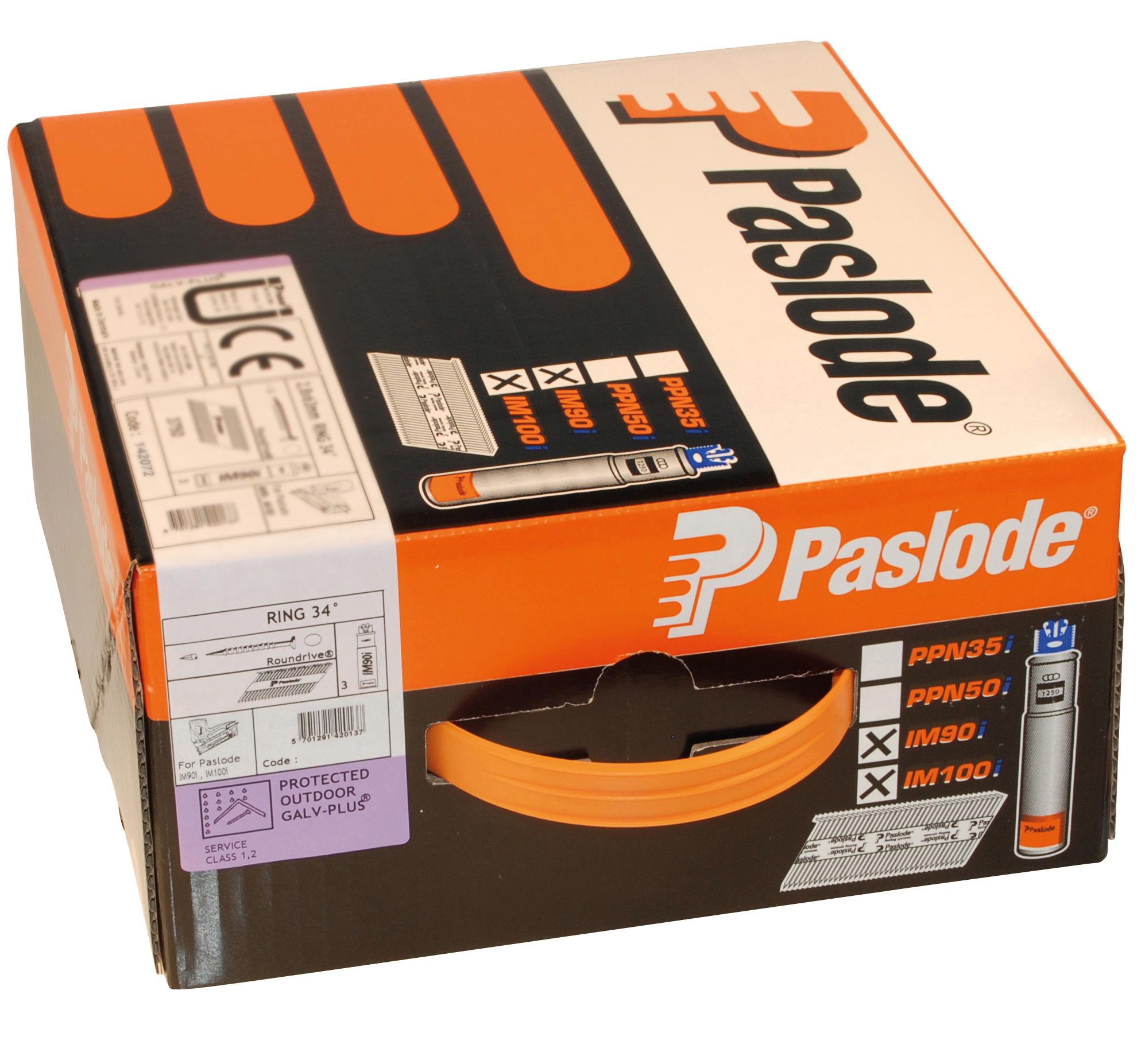 Paslode Papiermagazinierte Streifennägel 34° 3,1 x 80 mm 2500 Stk.