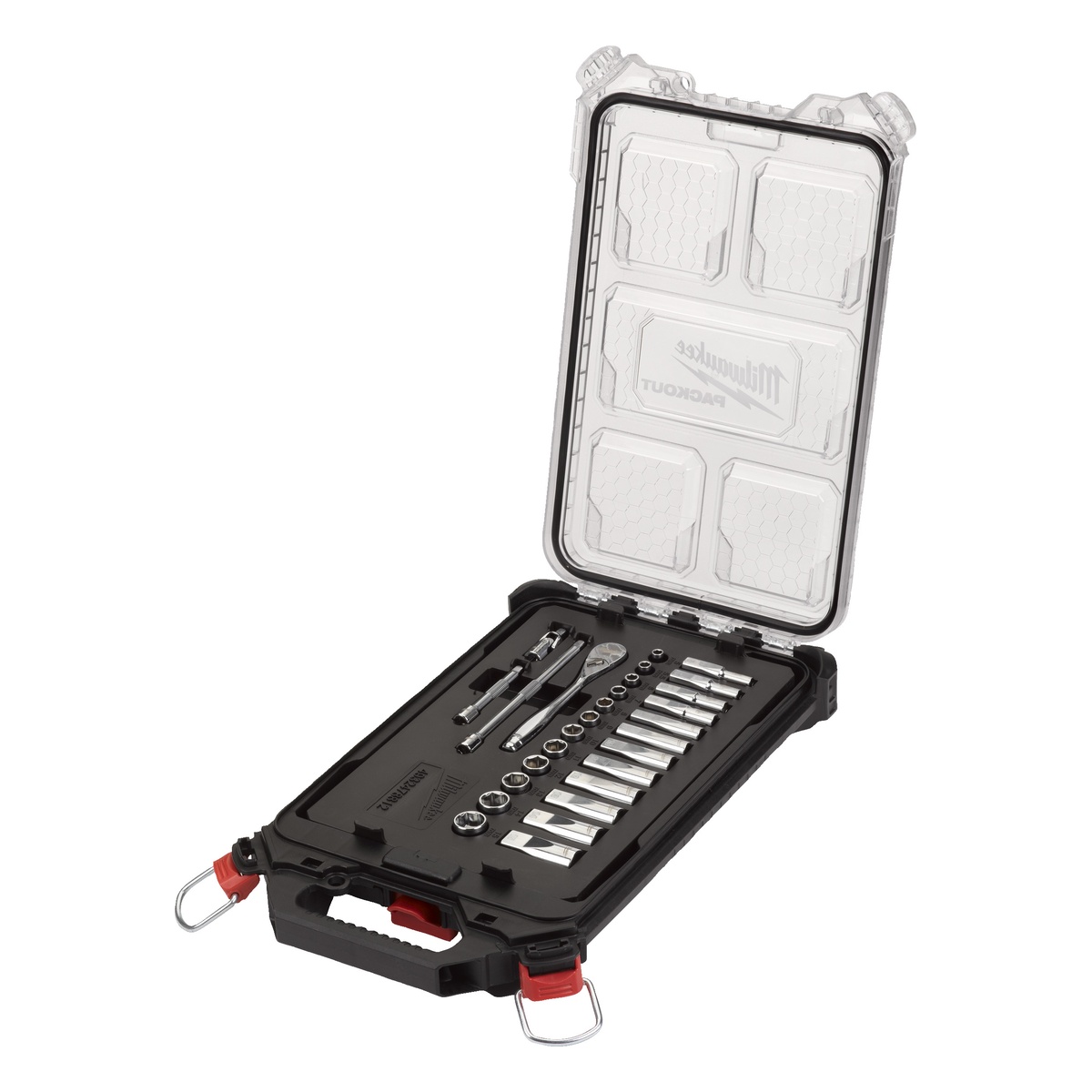 Milwaukee Ratschen- und Steckschlüsseleinsatz Set 1/4" metrisch 28-teilig im PACKOUT Compact-Organiser Slim - 1 Stk. Milwaukee Ratschen- und Steckschlüsseleinsatz Set 1/4" metrisch 28-teilig im PACKOUT Compact-Organiser Slim - 1 Stk.
