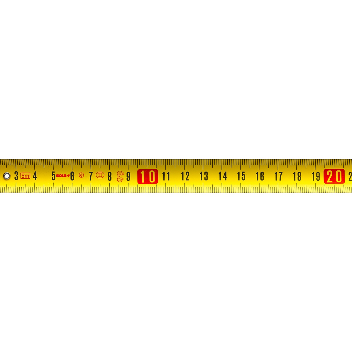 Sola Rollbandmaß POPULAR PP 5, 5 m x 19 mm, EG-Genauigkeitsklasse II, Stahlband gelb