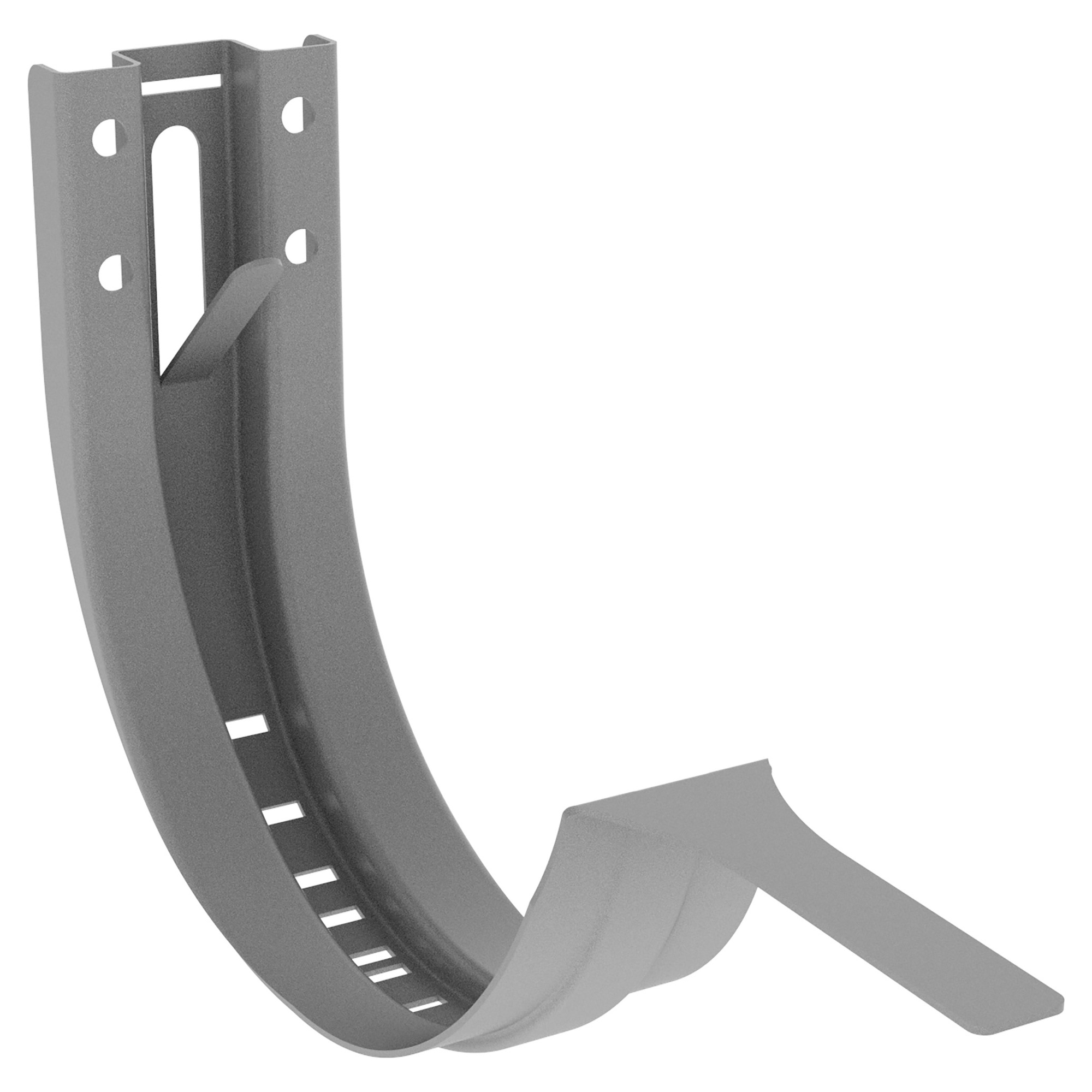 Zambelli Stirnbretthalter Feder/Feder halbrund 280, 7-teilig, Weißaluminium RAL 9006, COLORDUR - 1 Stk.