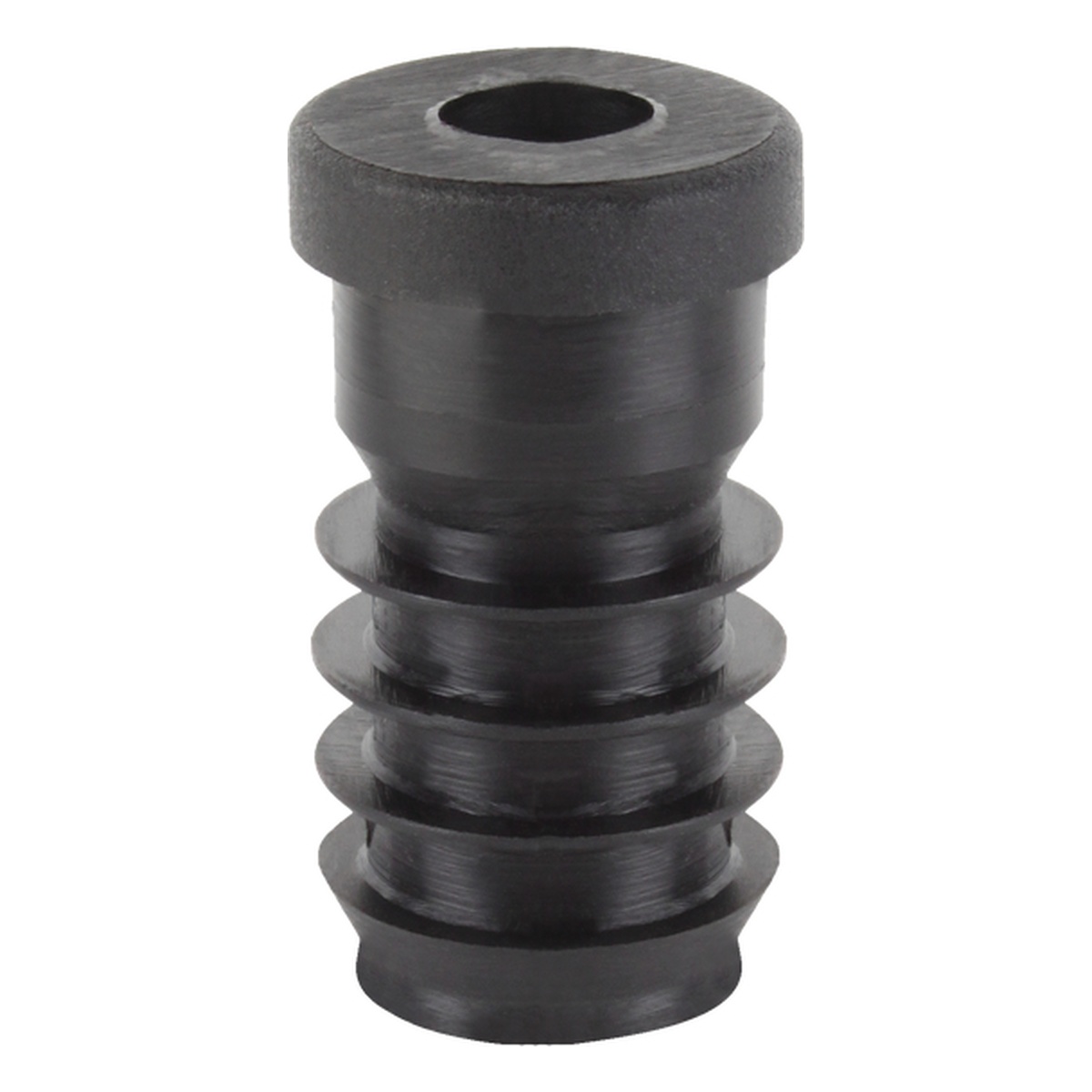 Alberts Gewindestopfen, Durchmesser 20 mm, Kunststoff, Farbe: schwarz - 4 Stk.