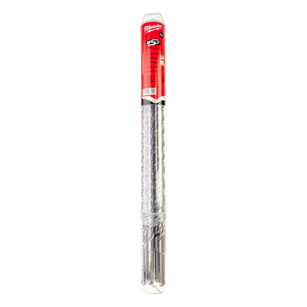 Milwaukee Hammerbohrer M2 SDS-Plus Set 5-teilig, 10/12/14/16/20 x 450 mm - 1 Stk.