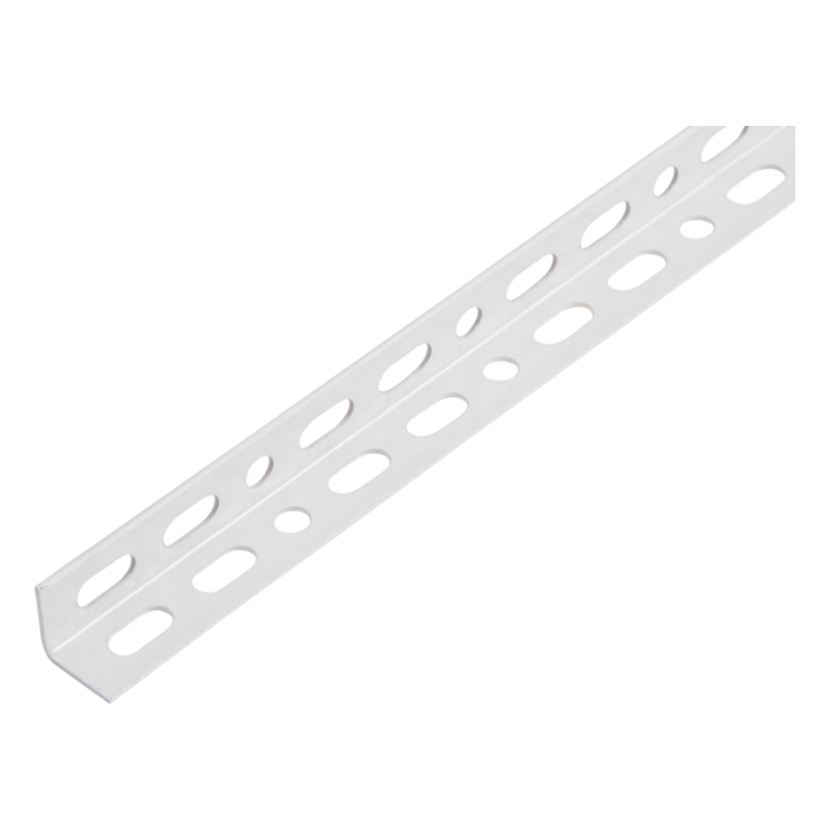 Alberts Conceptor Winkelprofil, gelocht, 15 x 15 x 2000 mm, Stahl roh, sendzimirverzinkt, weiß kunststoffbeschichtet RAL 9016 - 1 Stk.