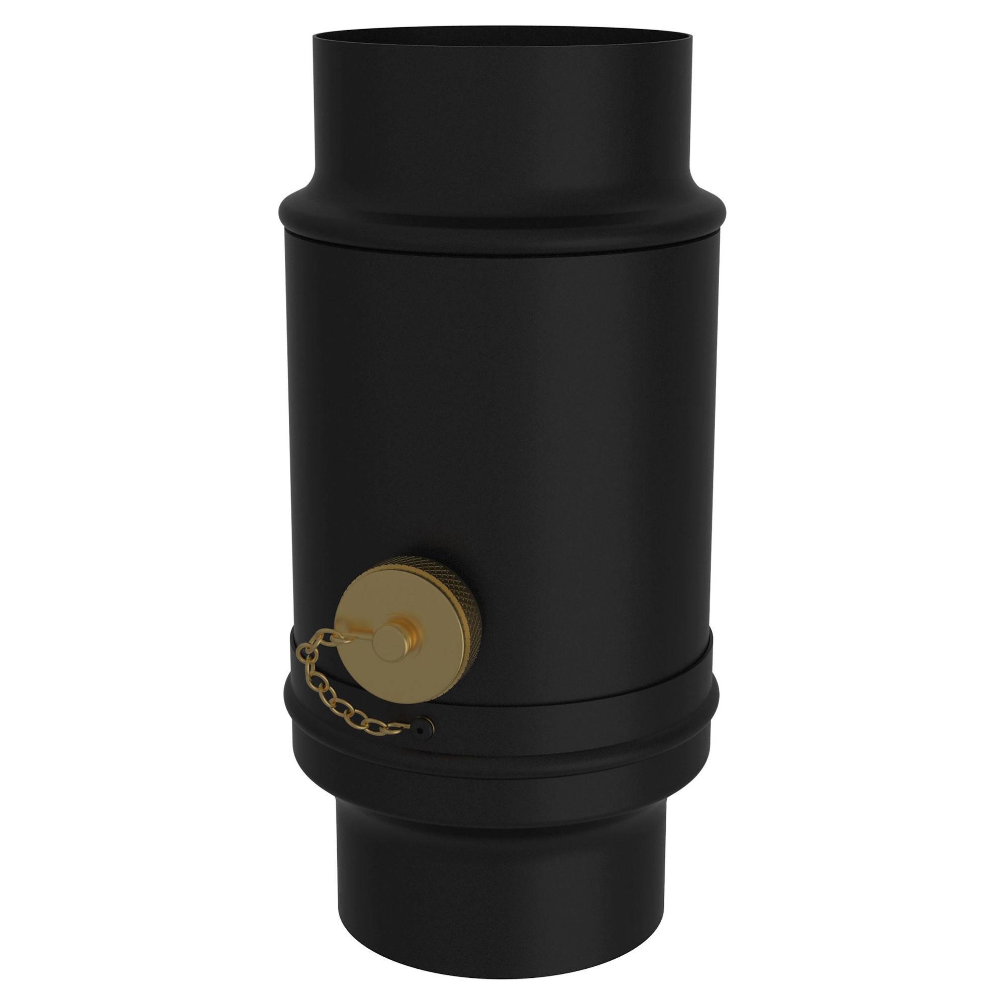 Zambelli Wassersammler Ø 100 mm, Schwarz RAL 9005, COLORDUR, mit Schlauchanschlussset, zylindrisch - 1 Stk.