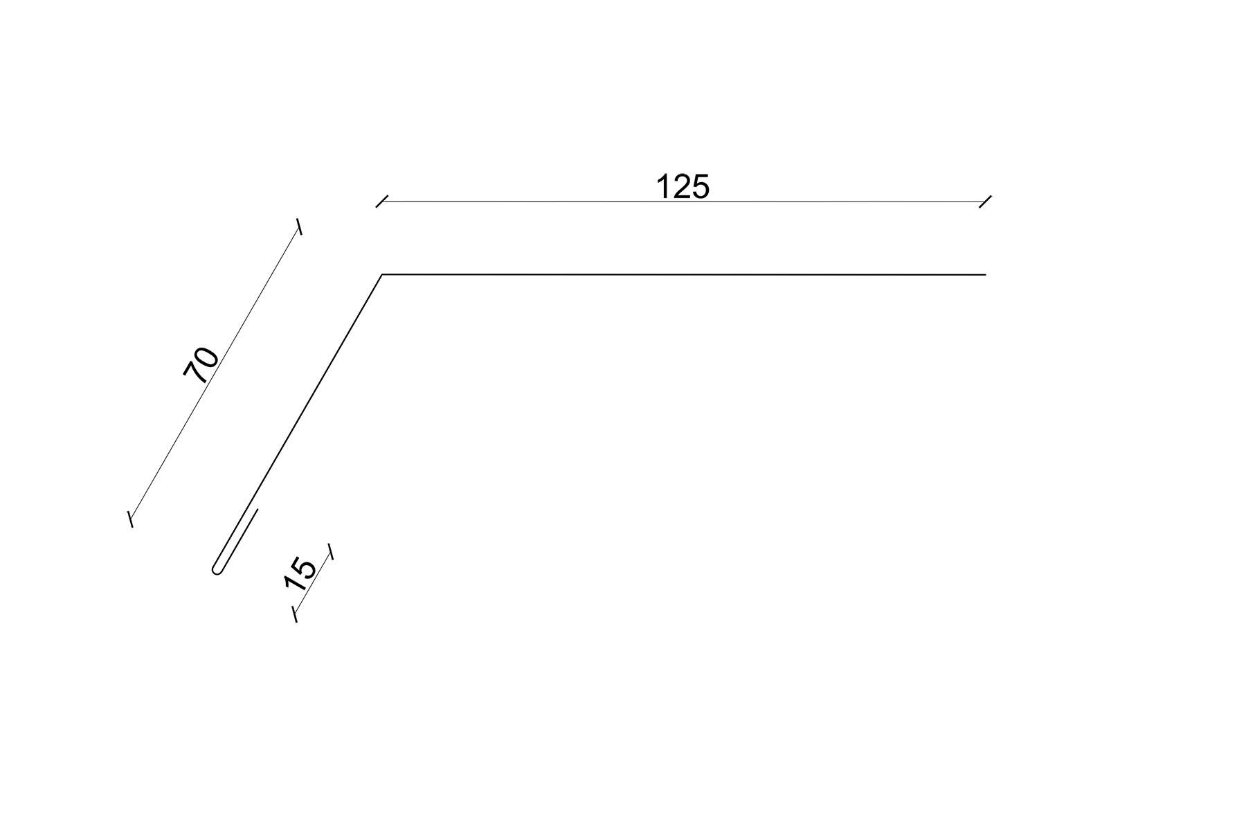 Oberes Traufblech 2m, 0,5mm, RAL7016 Anthrazit