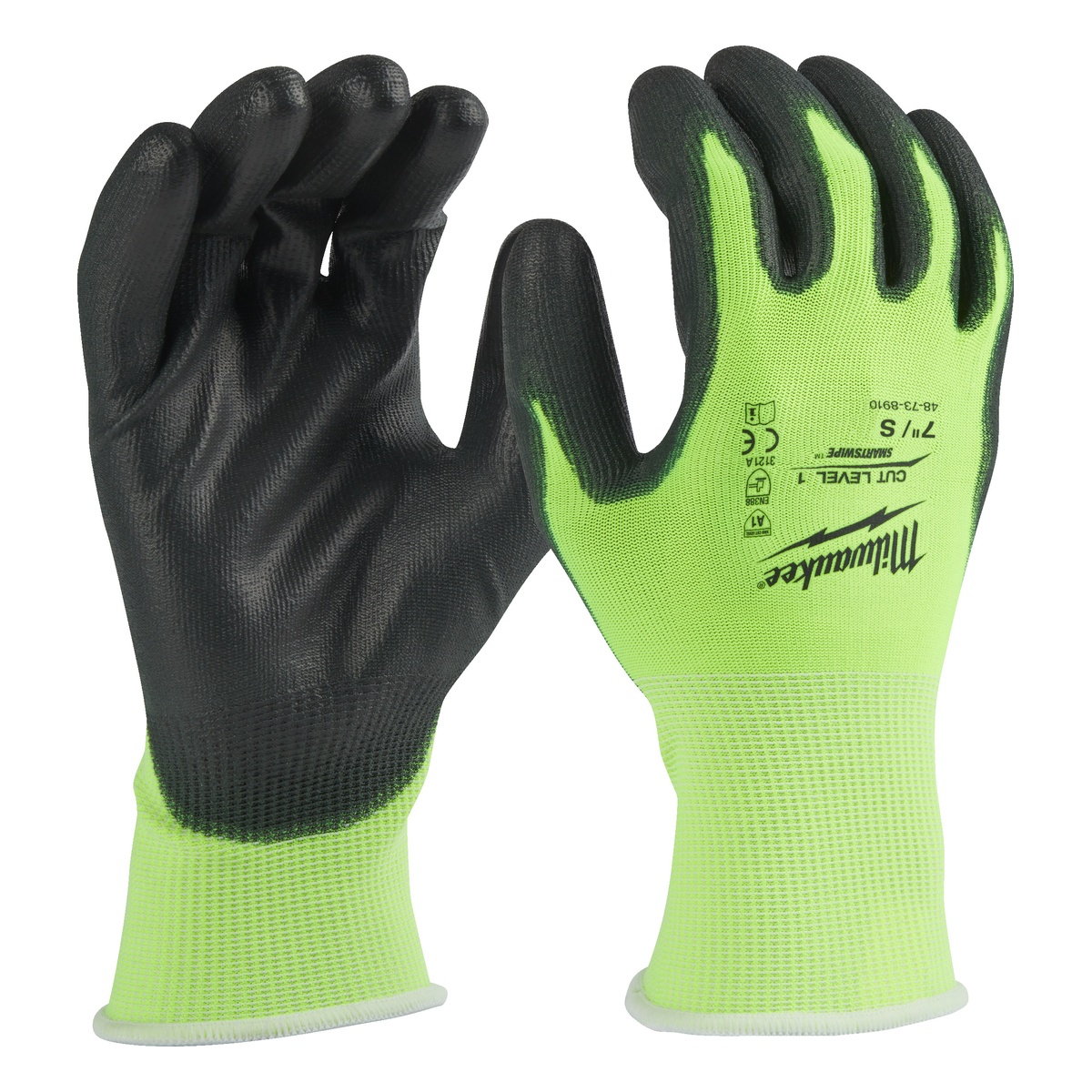 Milwaukee Hi-Vis Schnittschutzhandschuhe Klasse A, PU-beschichtet