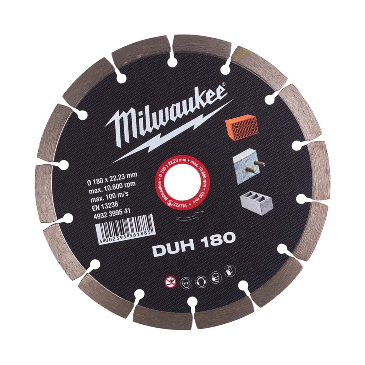 Milwaukee Diamanttrennscheibe DUH 180 mm für harte Materialien - 1 Stk.