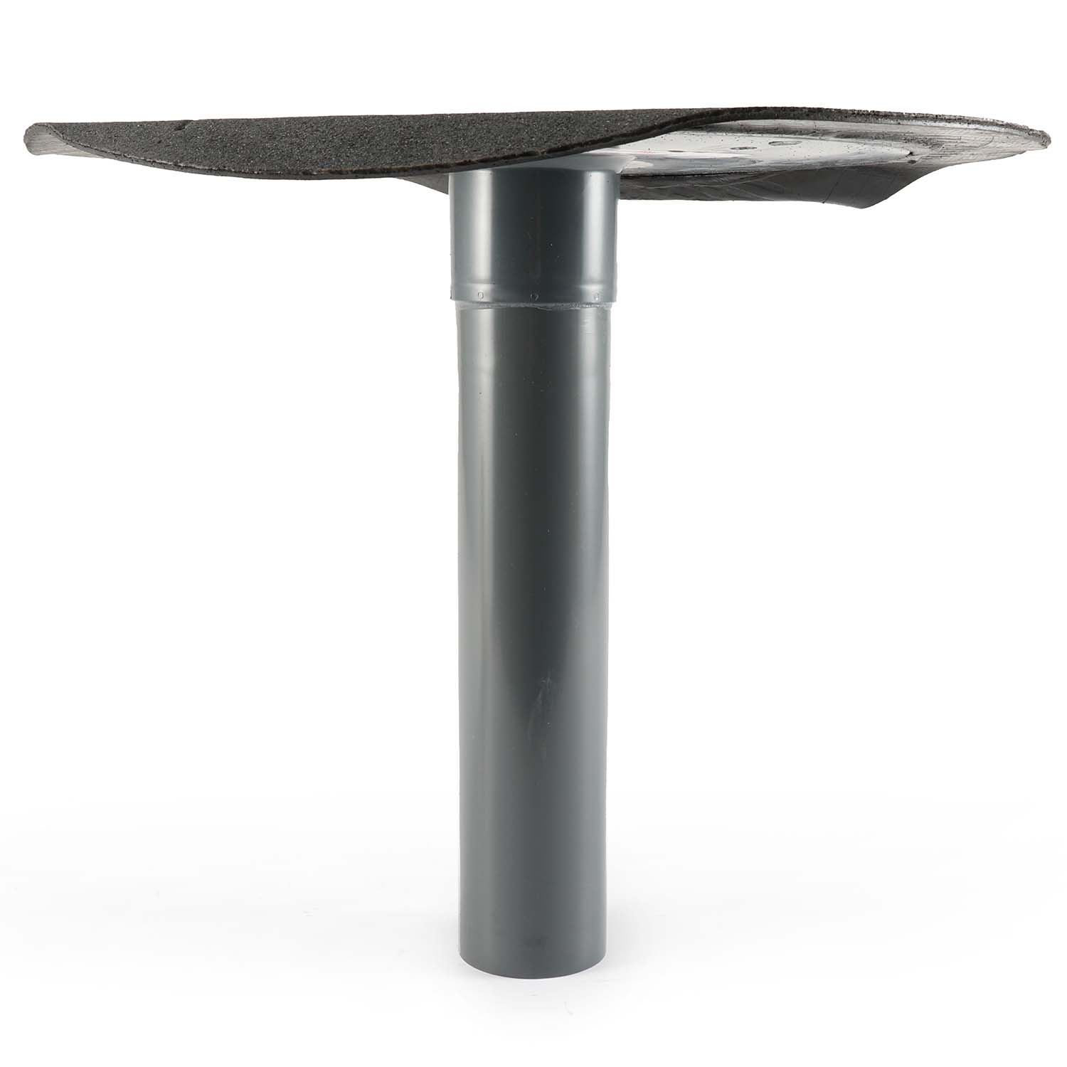 Fleck Flachdach-Unterteil DN 70 mit Flansch aus Bitumen-Schweißbahn