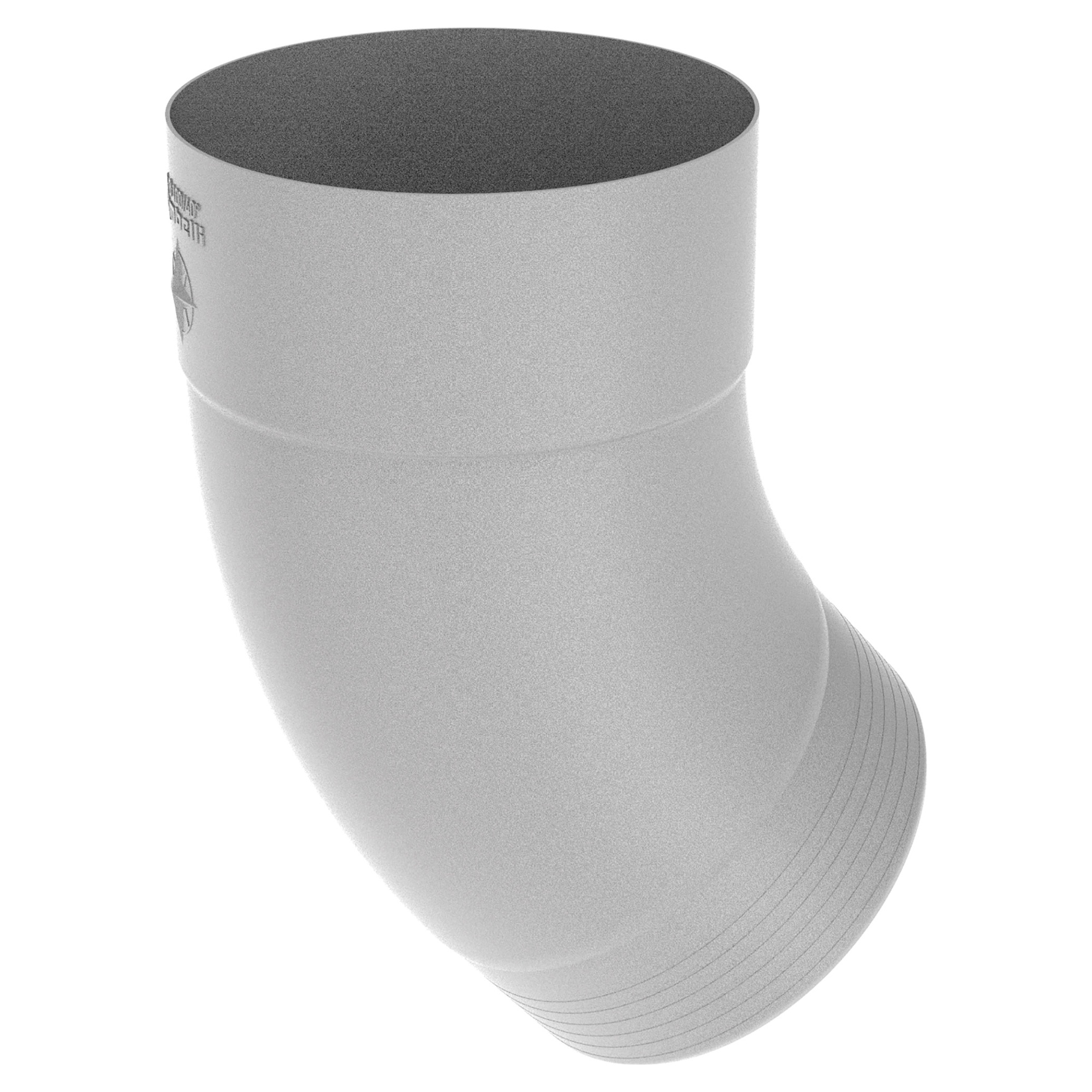 Zambelli Fallrohrbogen Meister-Bogen 40° 100 mm, Weißaluminium RAL 9006, COLORDUR - 1 Stk.