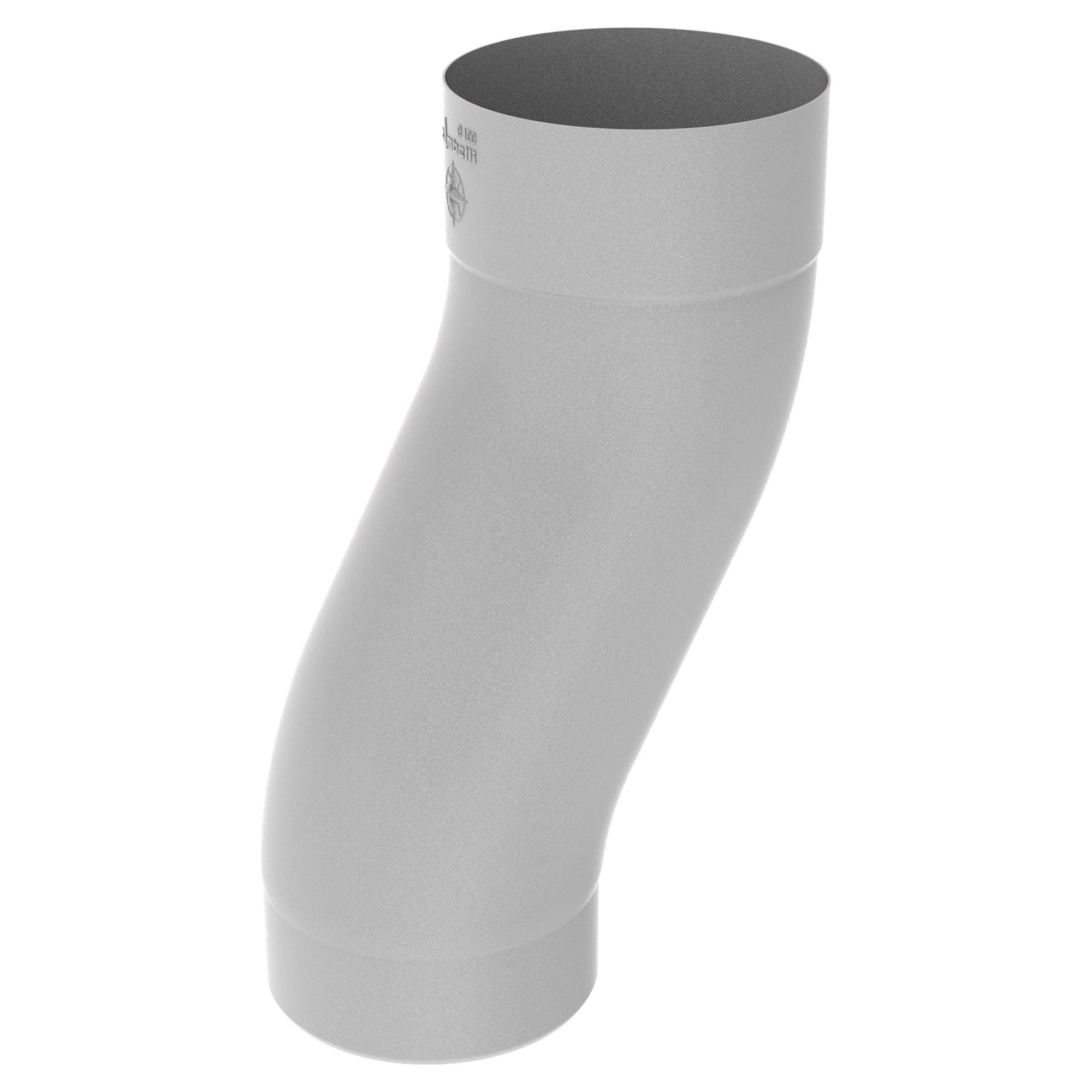 Zambelli Fallrohr-Sockelknie Meister-Sockelknie 100 mm, Weißaluminium RAL 9006, COLORDUR - 1 Stk.
