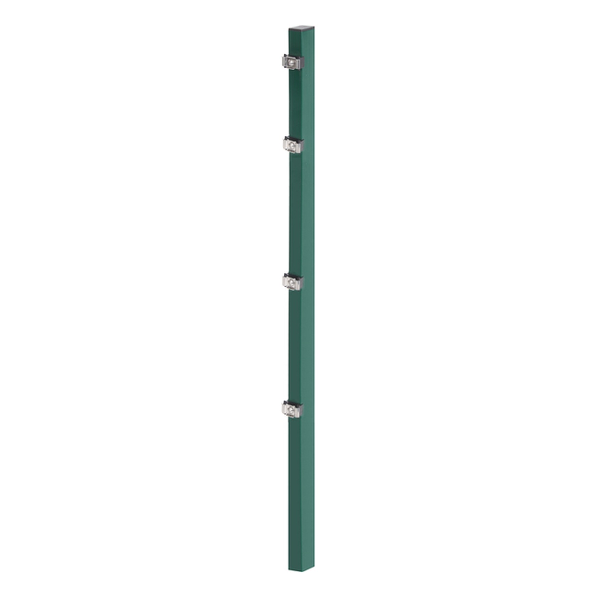 Alberts Zaunpfosten, Länge: 1200 mm, für Mattenhöhe: 800 mm, Pfostenstärke: 60 x 40 mm,  Stahl roh, sendzimirverzinkt, grün kunststoffbeschichtet RAL 6005  - 1 Stück