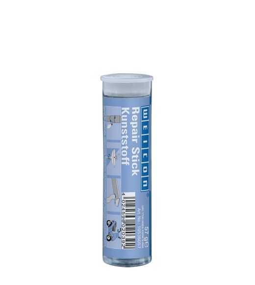 WEICON Repair Stick Kunststoff, Reparaturknete mit Trinkwasserzulassung, 57 g, weiß-blau