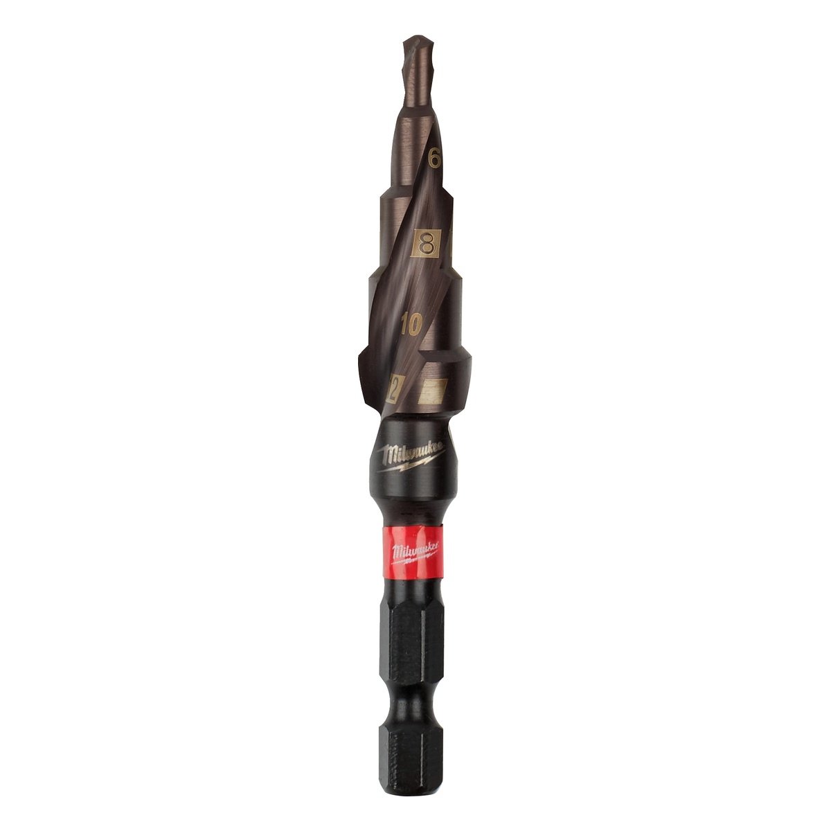 Milwaukee SHOCKWAVE Stufenbohrer 4 bis 12 mm, 2-mm-Stufen, 1/4 Zoll Sechskant, schlagfest