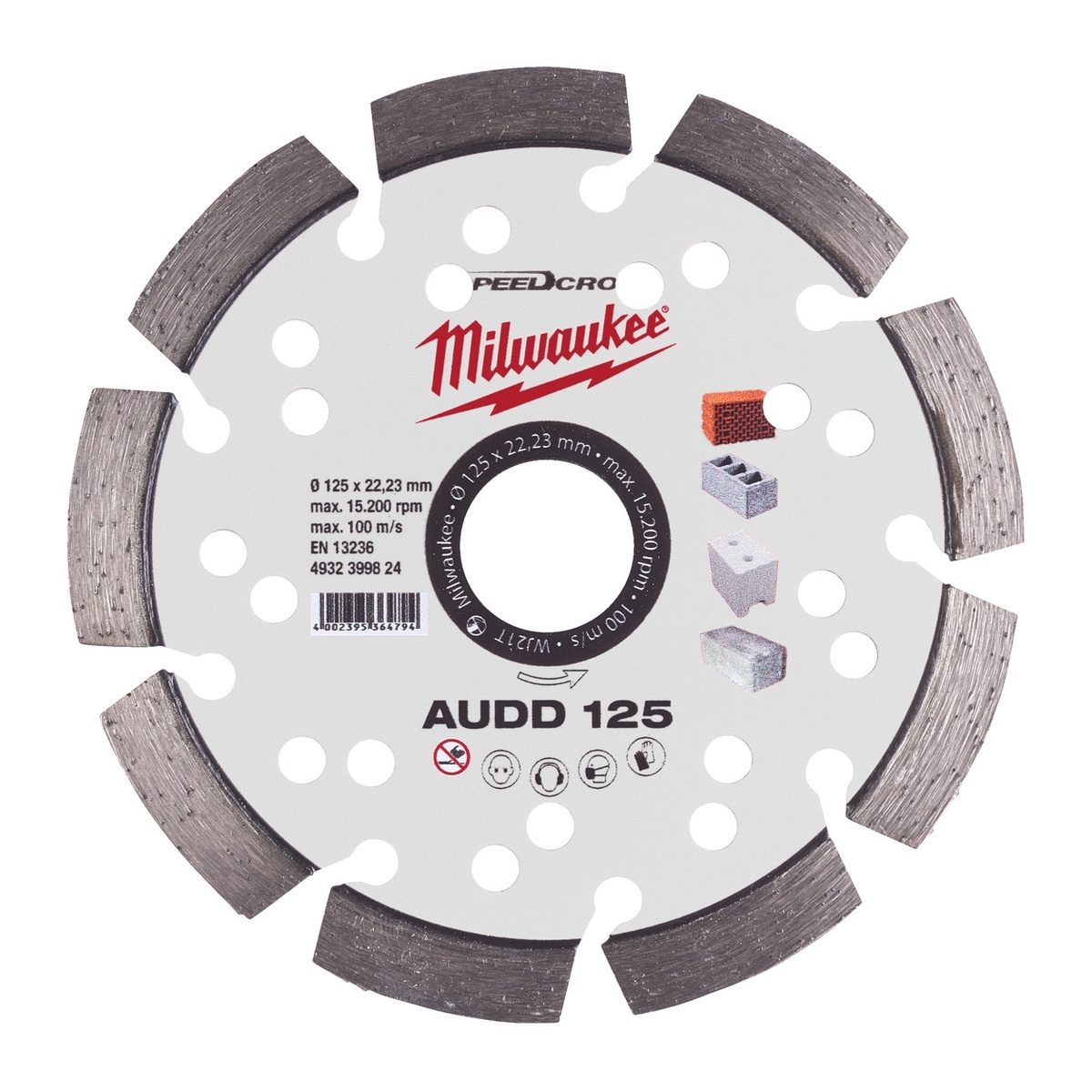Milwaukee Speedcross Diamanttrennscheibe AUDD für abrasive Materialien