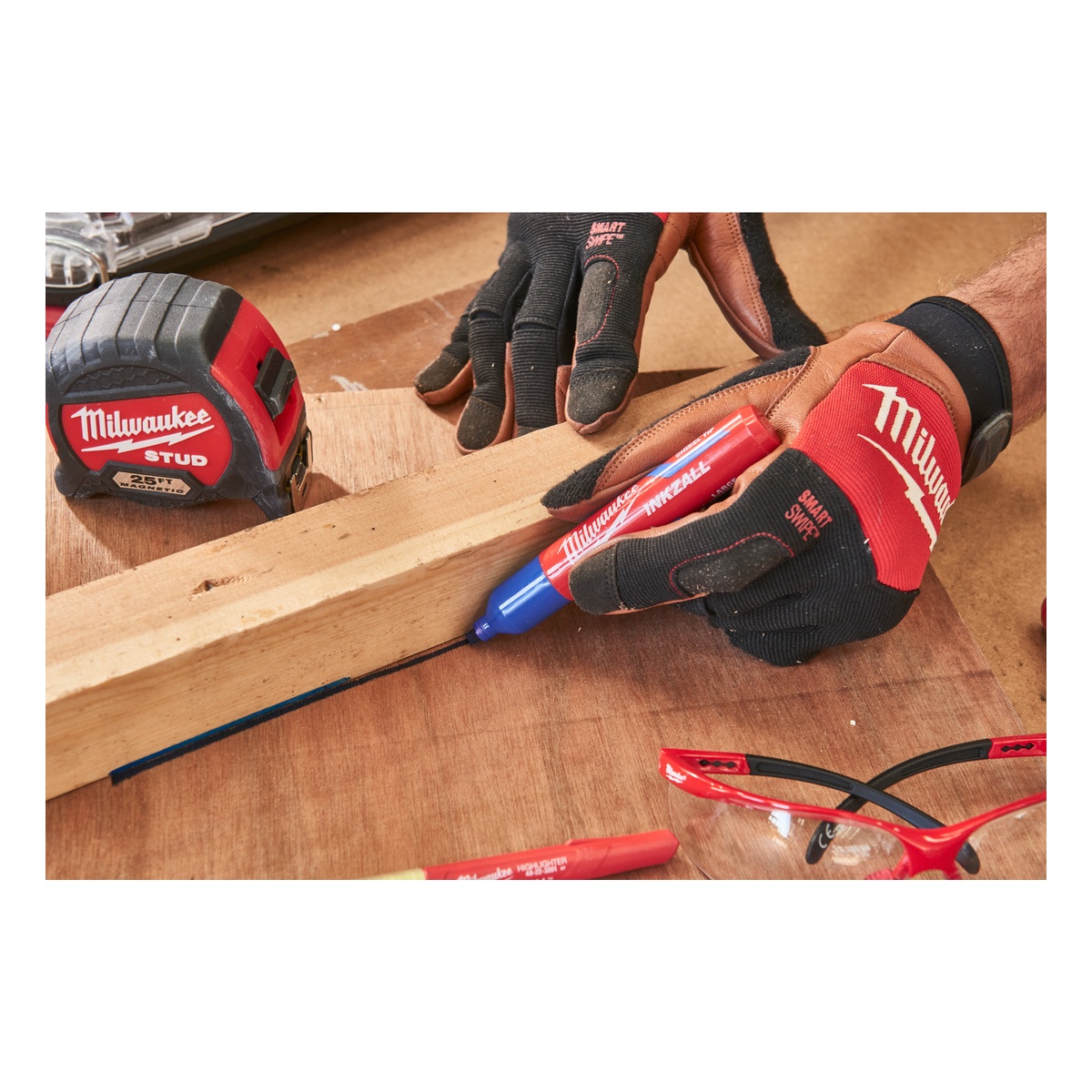 Milwaukee Leder-Hybrid-Arbeitshandschuhe aus Ziegenleder, Größe 7 (S)