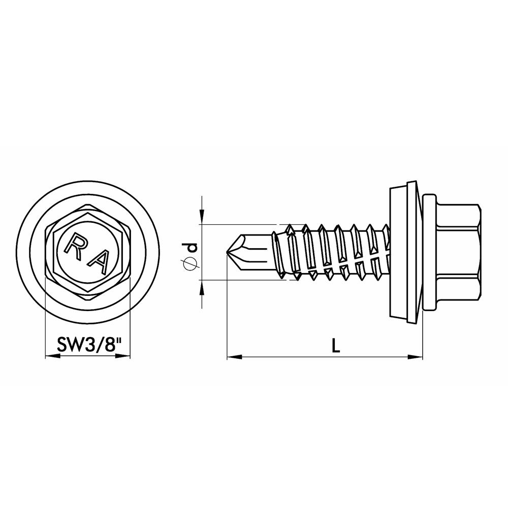 Reisser Bohrschraube Trapezblech 6,3 x 25 mm 100 Stk.