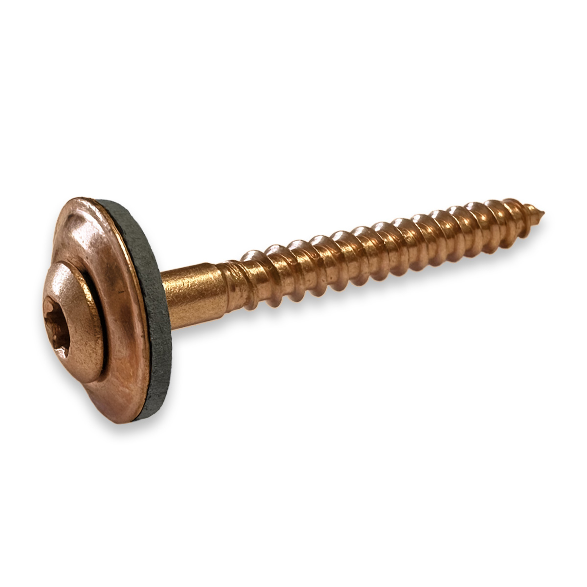 Spenglerschraube 4,5 x 45 mm, Kupfer, Edelstahl A2, 2-teilig, 1 Stk. Spenglerschraube 4,5 x 45 mm, Kupfer, Edelstahl A2, 2-teilig, 1 Stk.