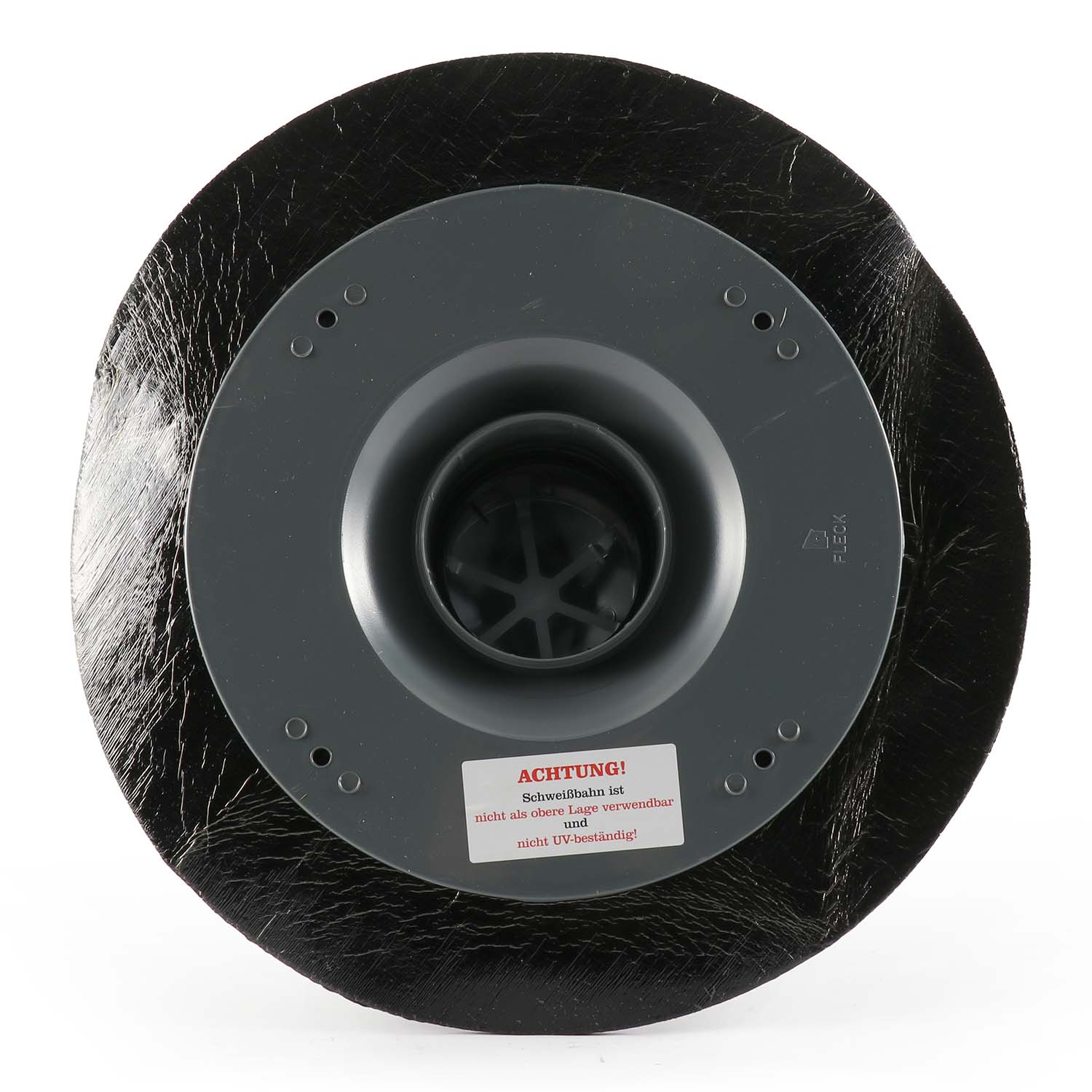 Fleck Flachdachlüfter 4 in 1 DN 125/100 mit Flansch aus Bitumen-Schweißbahn Fleck Flachdachlüfter 4 in 1 DN 125/100 mit Flansch aus Bitumen-Schweißbahn