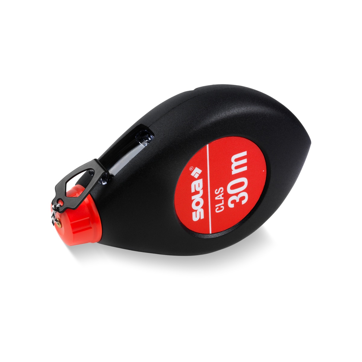 Sola Schlagschnur-Set CLAS mit 230 g Kreidepulver rot, 30 m, Aluminium-Druckguss, Getriebe 6:1