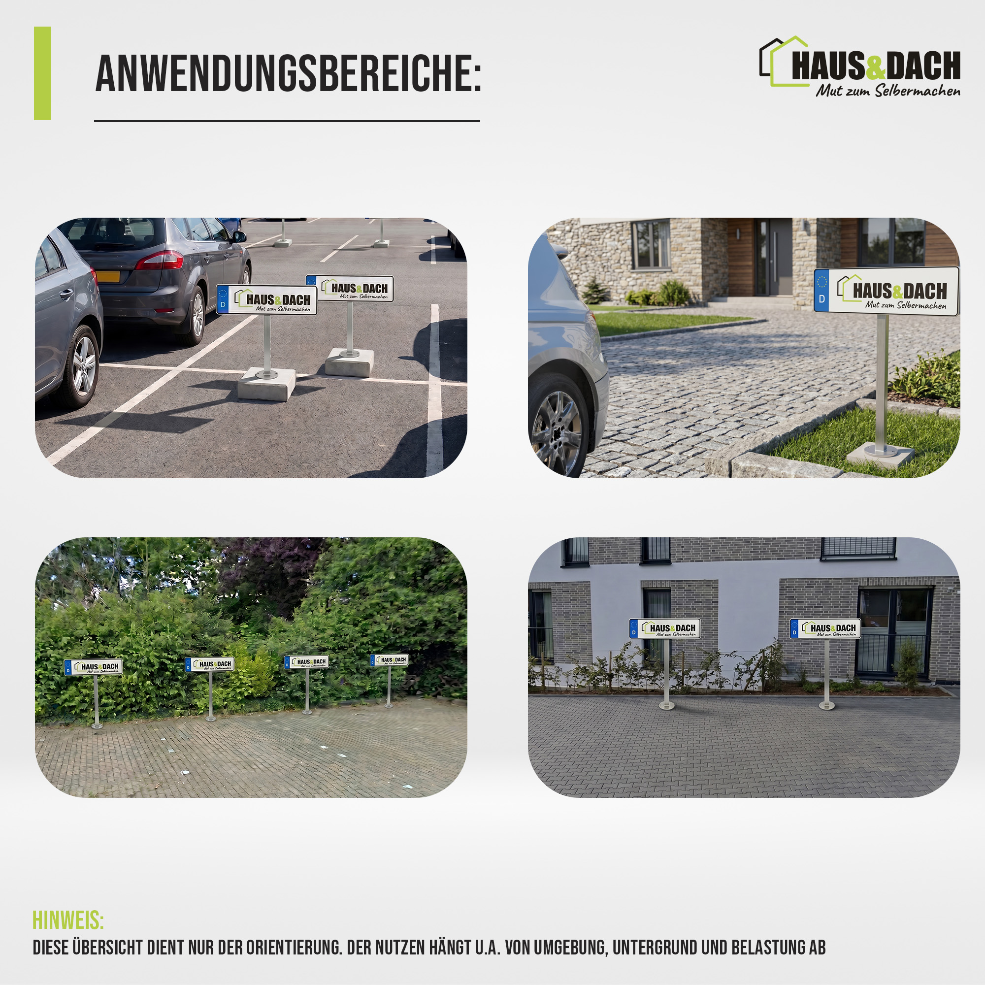 HAUS&DACH Nummernschildbefestigung feuerverzinkt zum Aufschrauben - 10 Stk.