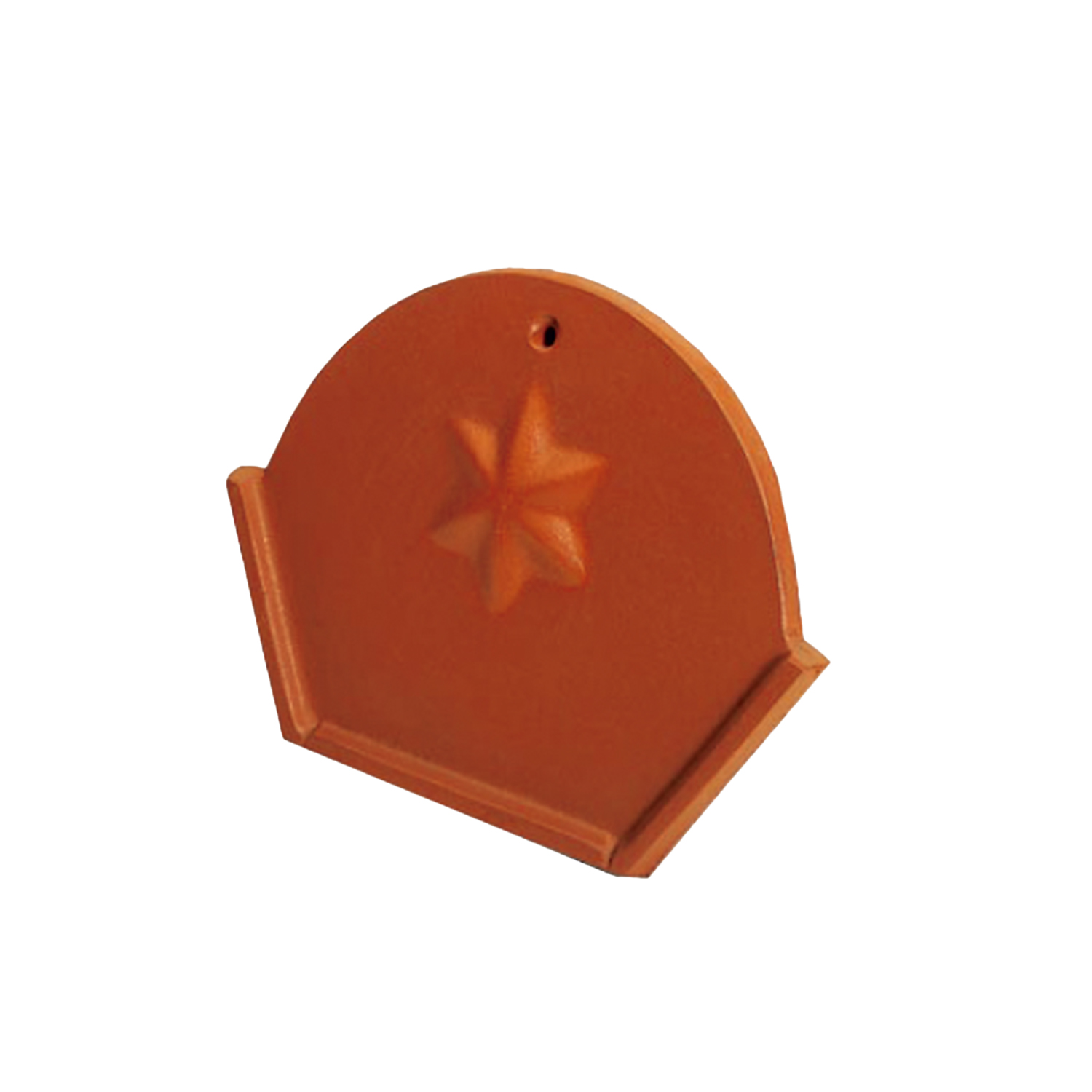 Röben Flandern plus Zierfirstplatte Konisch Anfang rot-engobiert