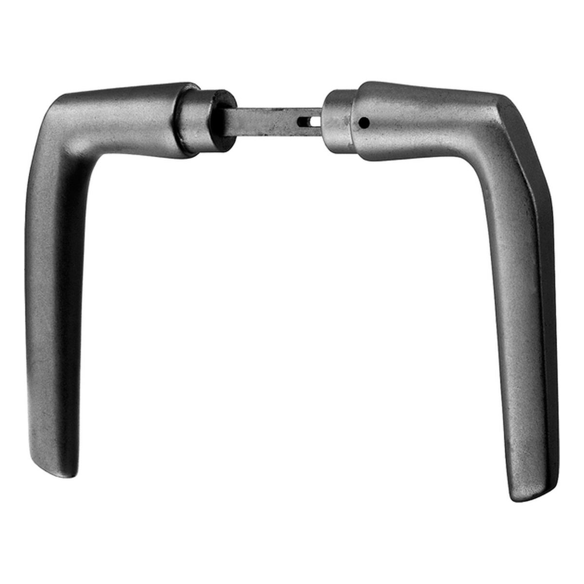 Alberts Türdrücker, für Schlosskasten 50-60 mm, 56 x 115 mm, Aluminium, silberfarbig eloxiert - 1 Paar