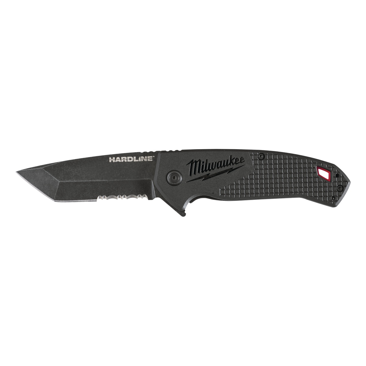 Milwaukee HARDLINE Premium-Klappmesser 75 mm Klingenlänge mit partiellem Wellenschliff - 1 Stk.