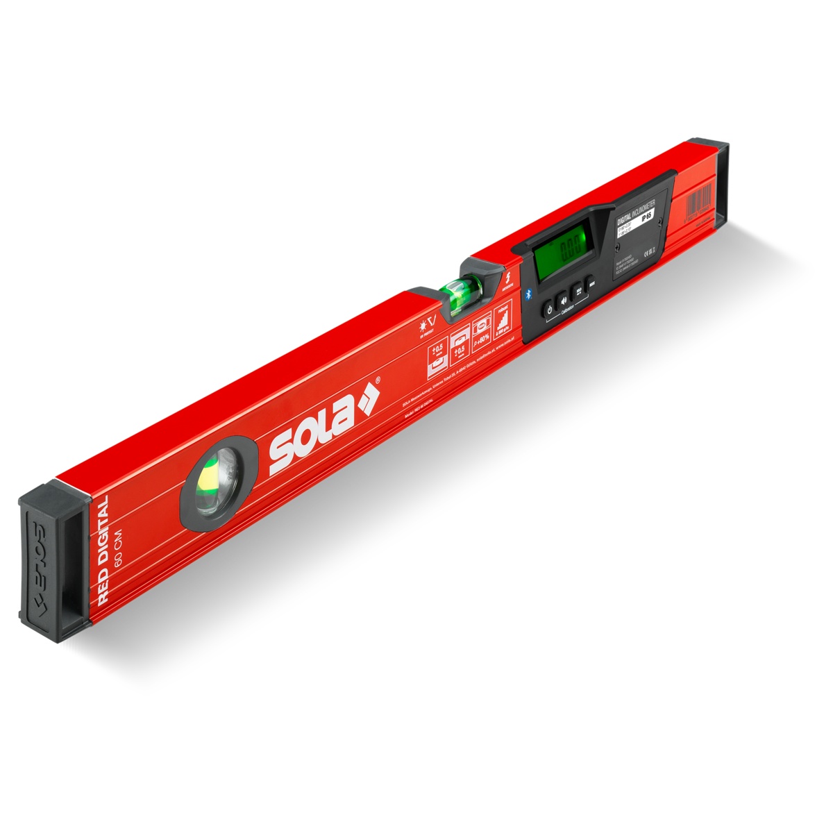 Sola Digital-Wasserwaage RED 60 DIGITAL, 60 cm, Neigungsmodul mit Bluetooth, IP65