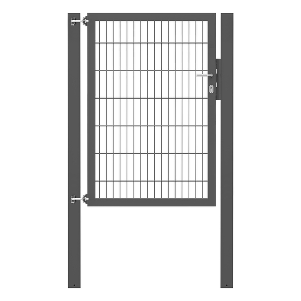 Alberts Einzeltor Flexo Plus, Typ 8/6/8, 1400 x 1000 mm, Pfosten: 100 x 100 mm, Stahl roh, feuerverzinkt, anthrazit kunststoffbeschichtet RAL 7016 - 1 Stk.