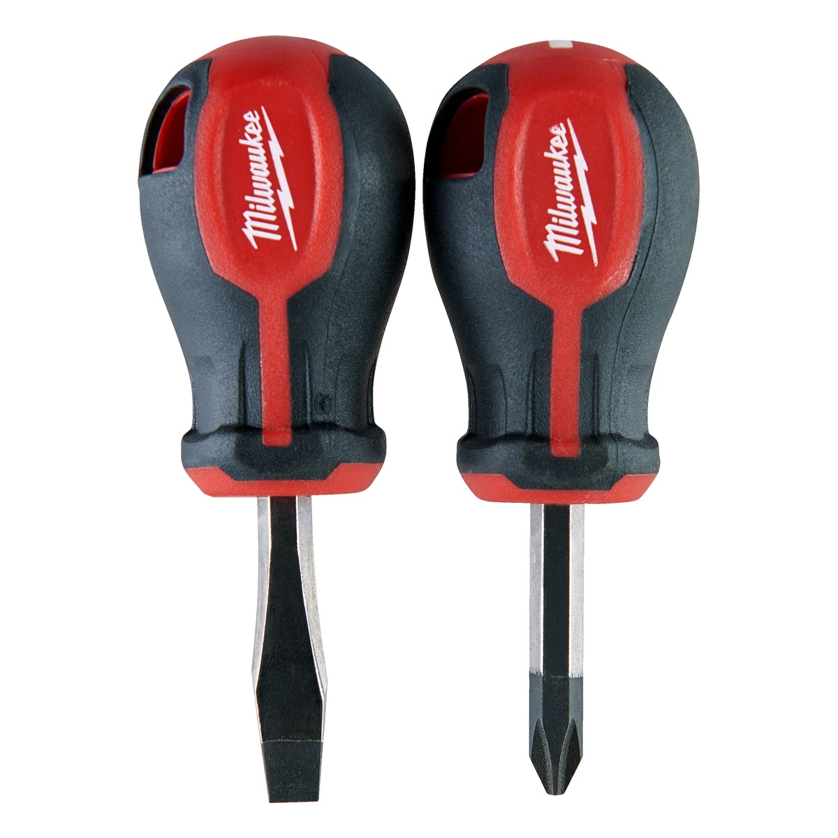 Milwaukee Stubby-Schraubendreher-Set Tri-Lobe, 2-teilig, PZ2 und SL 6,5, Klinge 45 mm