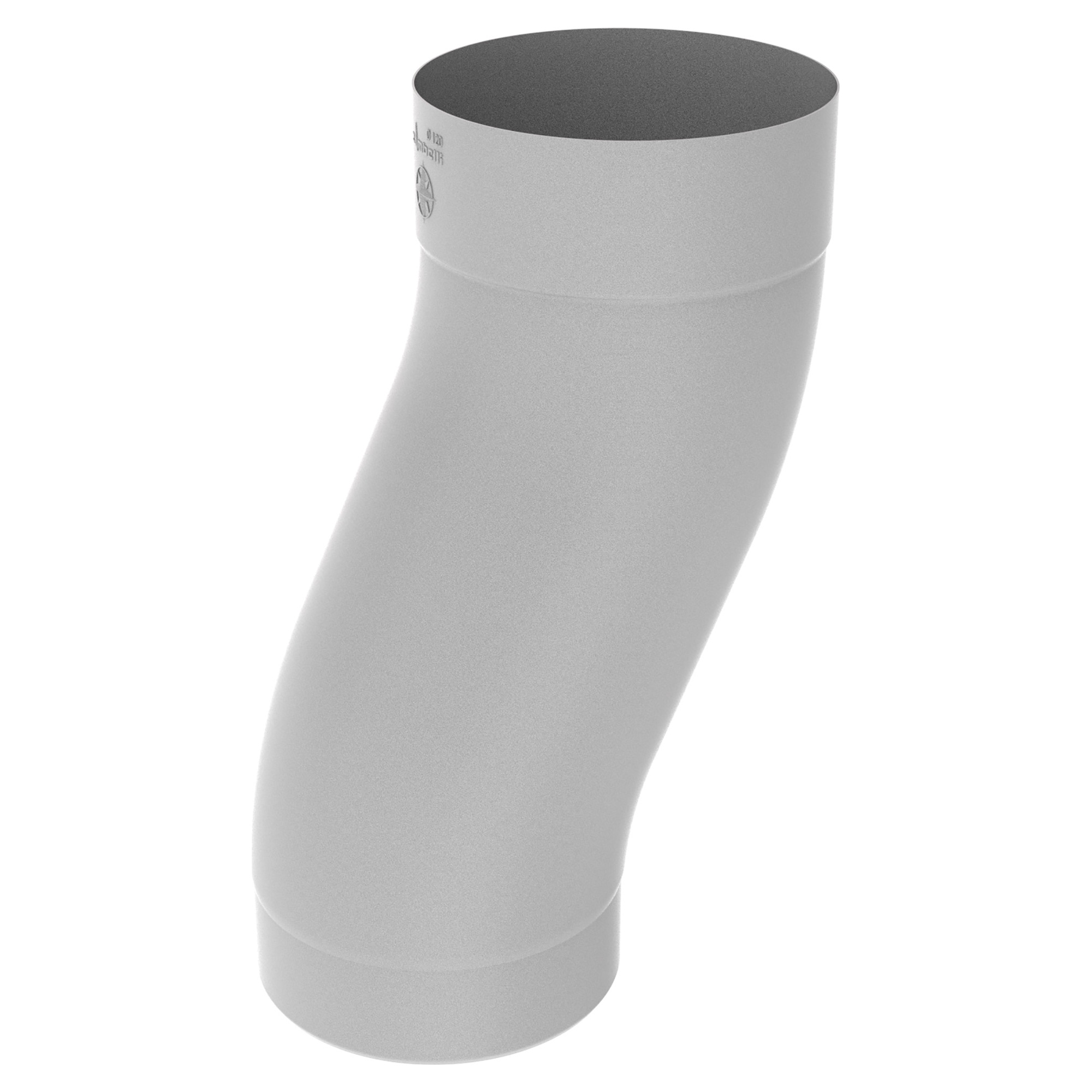 Zambelli Fallrohr-Sockelknie Meister-Sockelknie 120 mm, Weißaluminium RAL 9006, COLORDUR - 1 Stk.