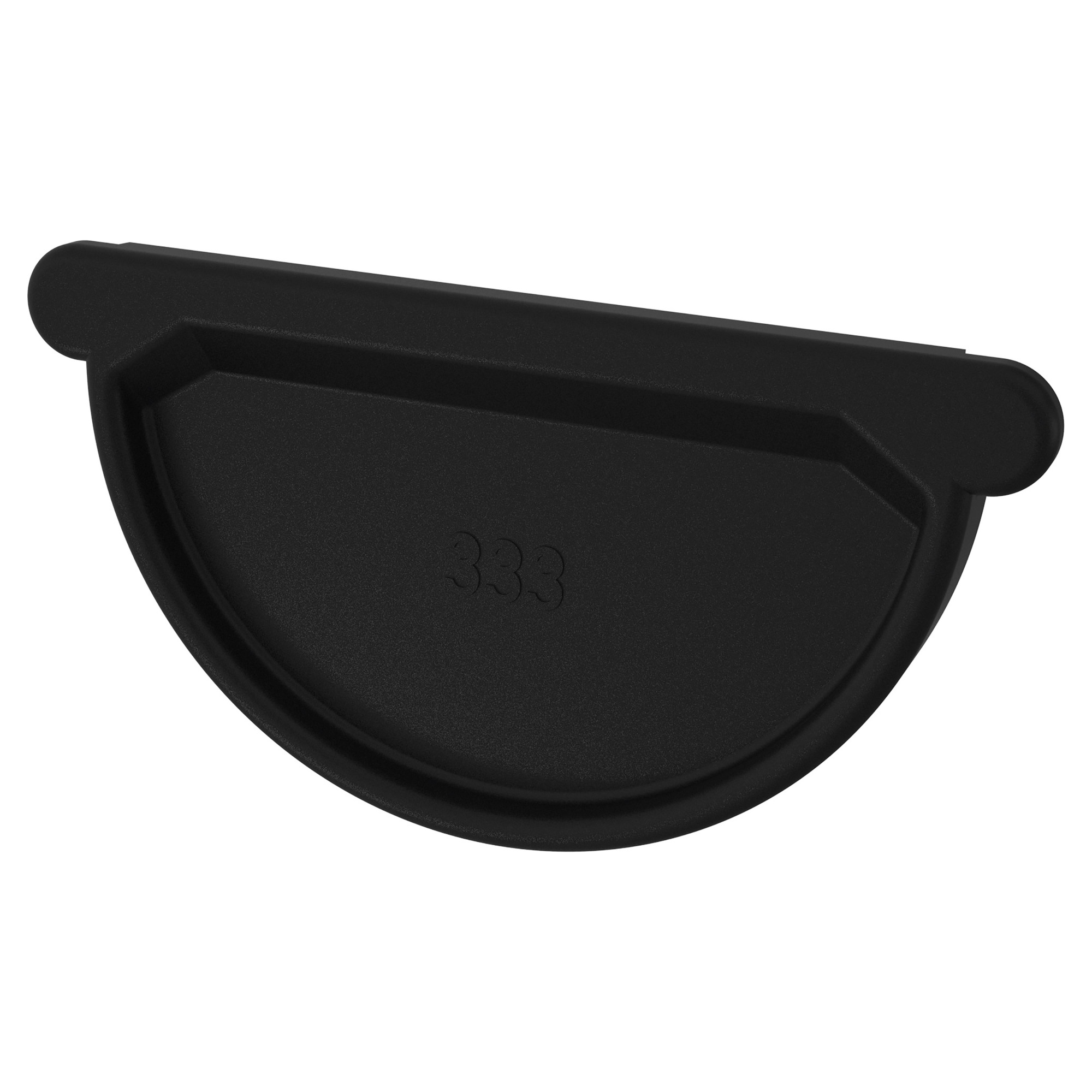 Zambelli Steckboden mit Dichtlippe halbrund 333, 6-teilig, Schwarz RAL 9005, COLORDUR - 1 Stk.