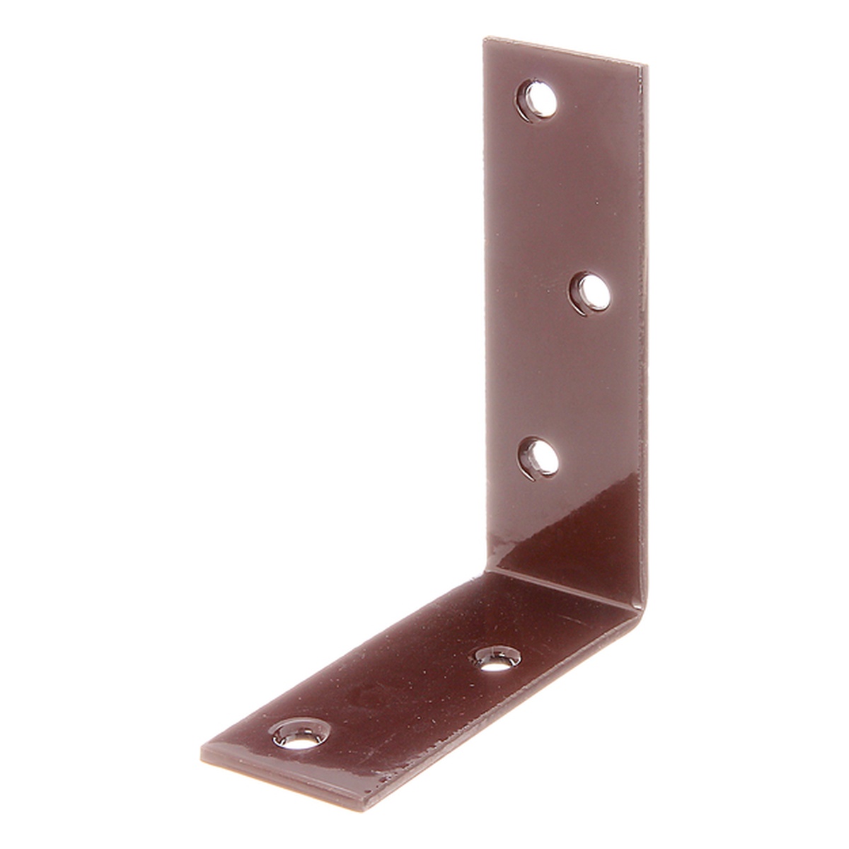 Alberts Balkenwinkel, ungleichschenklig, 75 x 100 x 30 mm, Stahl roh, zinkphosphatiert, braun kunststoffbeschichtet - 1 Stk.