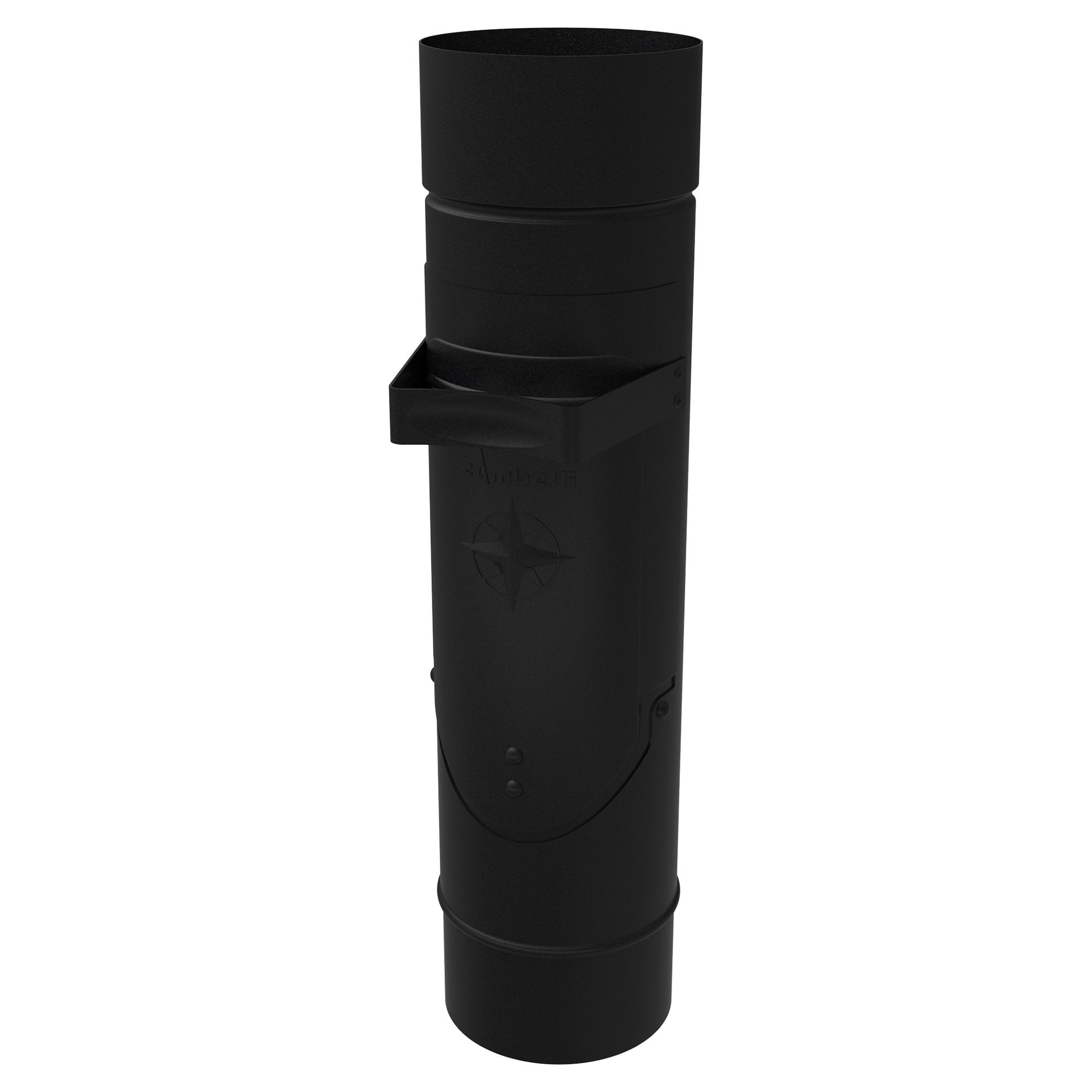 Zambelli Regenwasserklappe Ø 100 mm, Schwarz RAL 9005, COLORDUR, mit Sieb, mit Zambelli-Logo - 1 Stk.