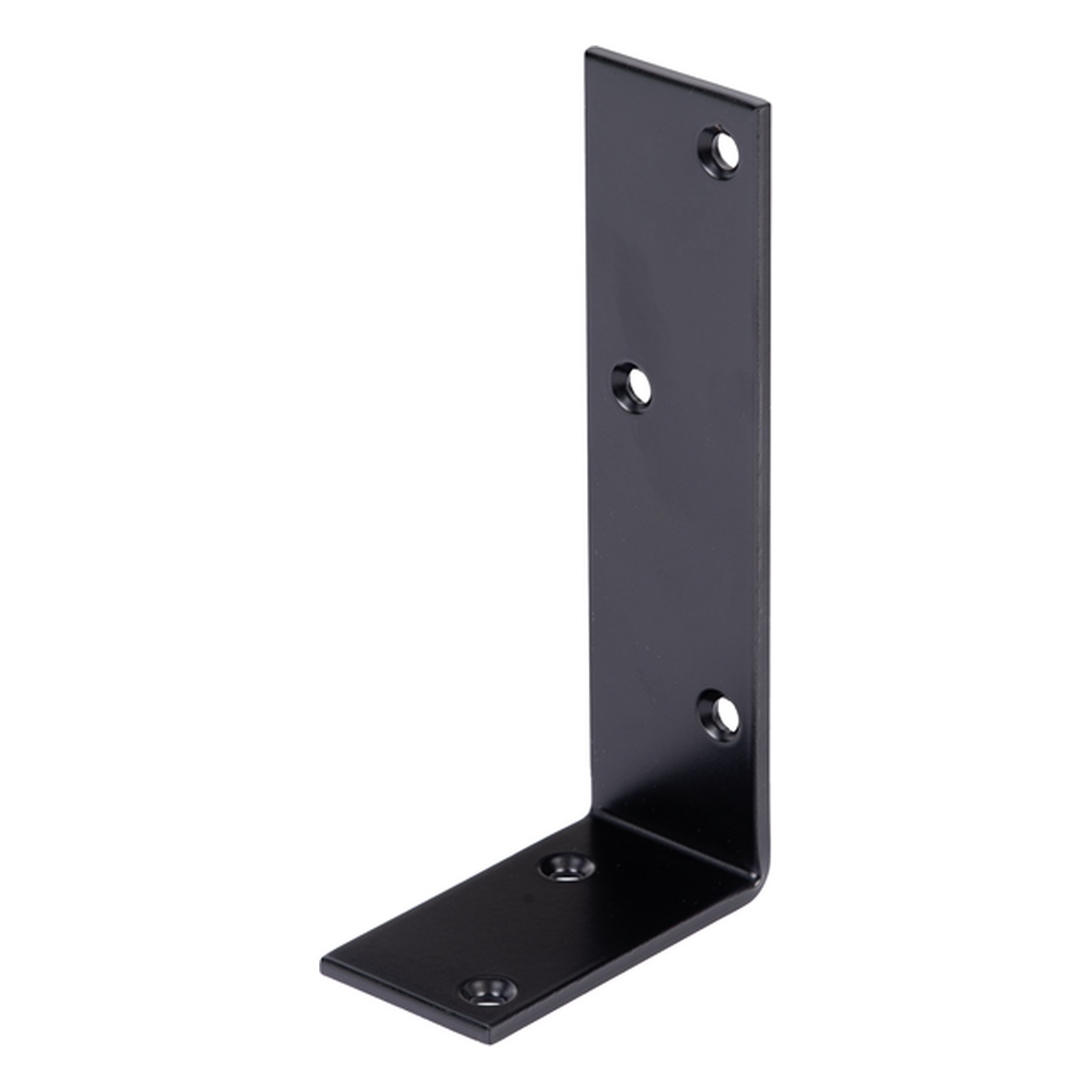 Alberts Balkenwinkel, Stahl roh verzinkt, schwarz kunststoffbeschichtet, 75 x 150 x 40 mm - 1 Stk.