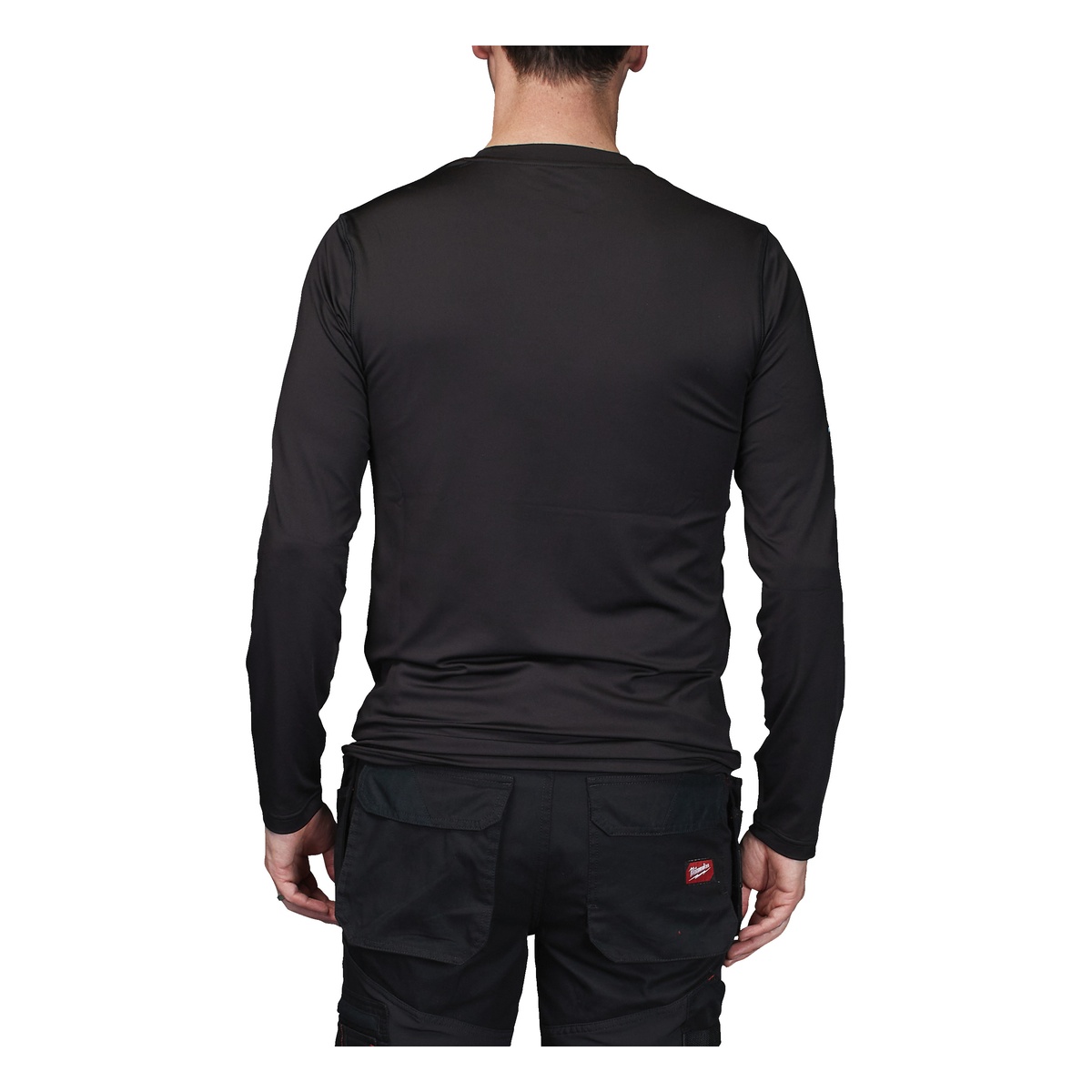 Milwaukee WORKSKIN Unterzieh-Langarmshirt schwarz, Größe XXXL, mit Fleece-Innenseite