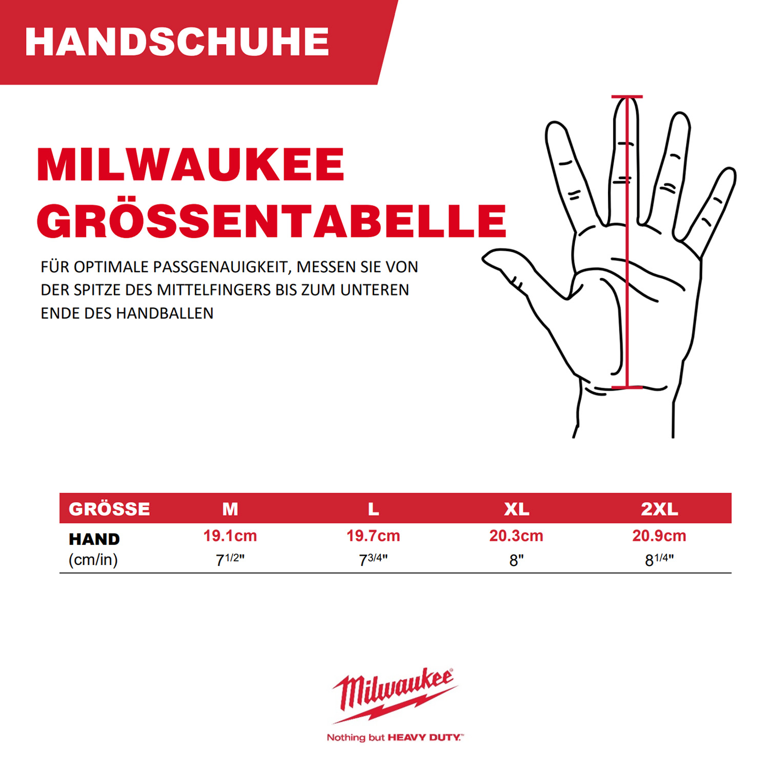 Milwaukee Schlagfeste Arbeitshandschuhe Größe 10 (XL) - 1 Stk.