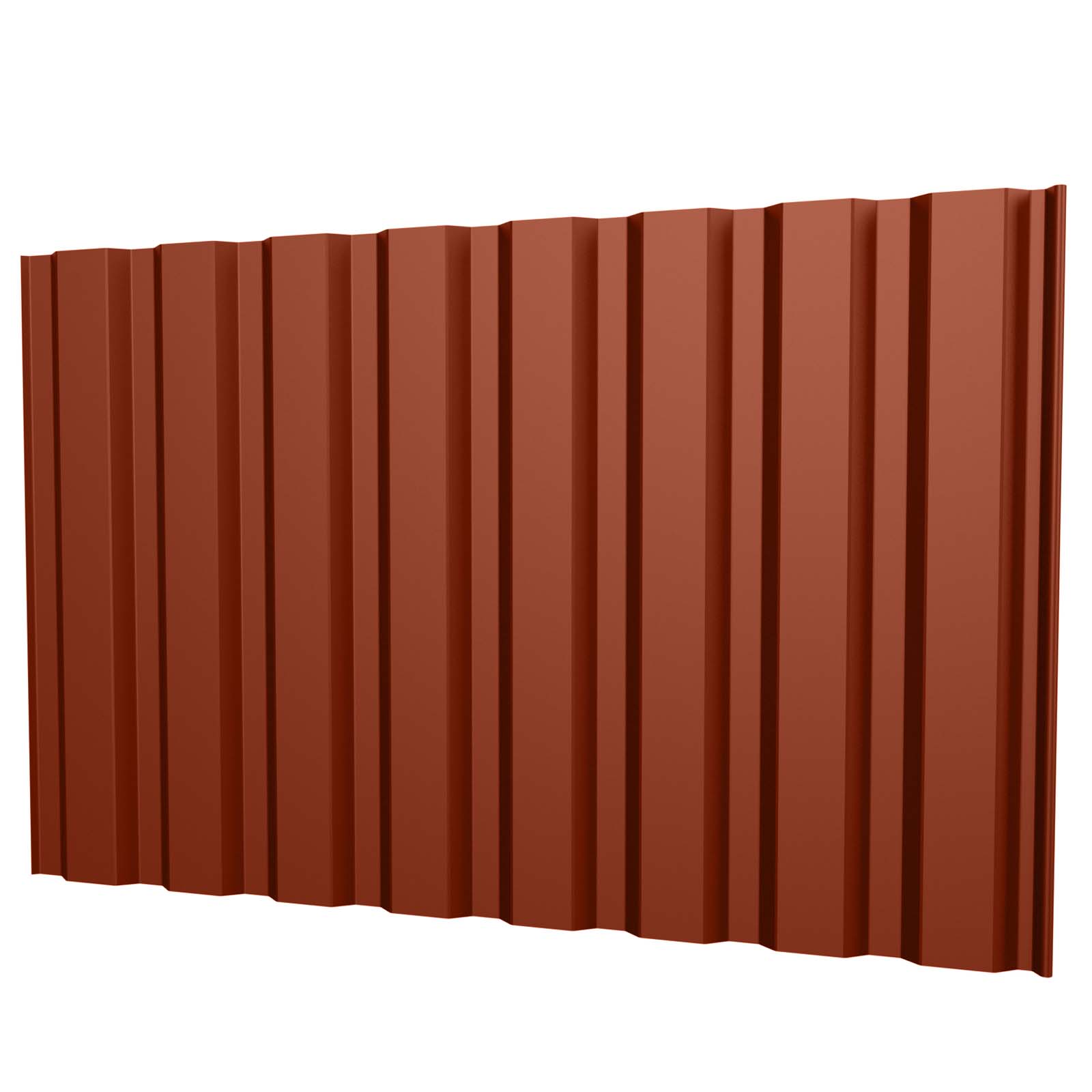 Trapezblech T20M Wand, 0,75 mm, RAL 8004 Ziegelrot, 7400 mm Länge