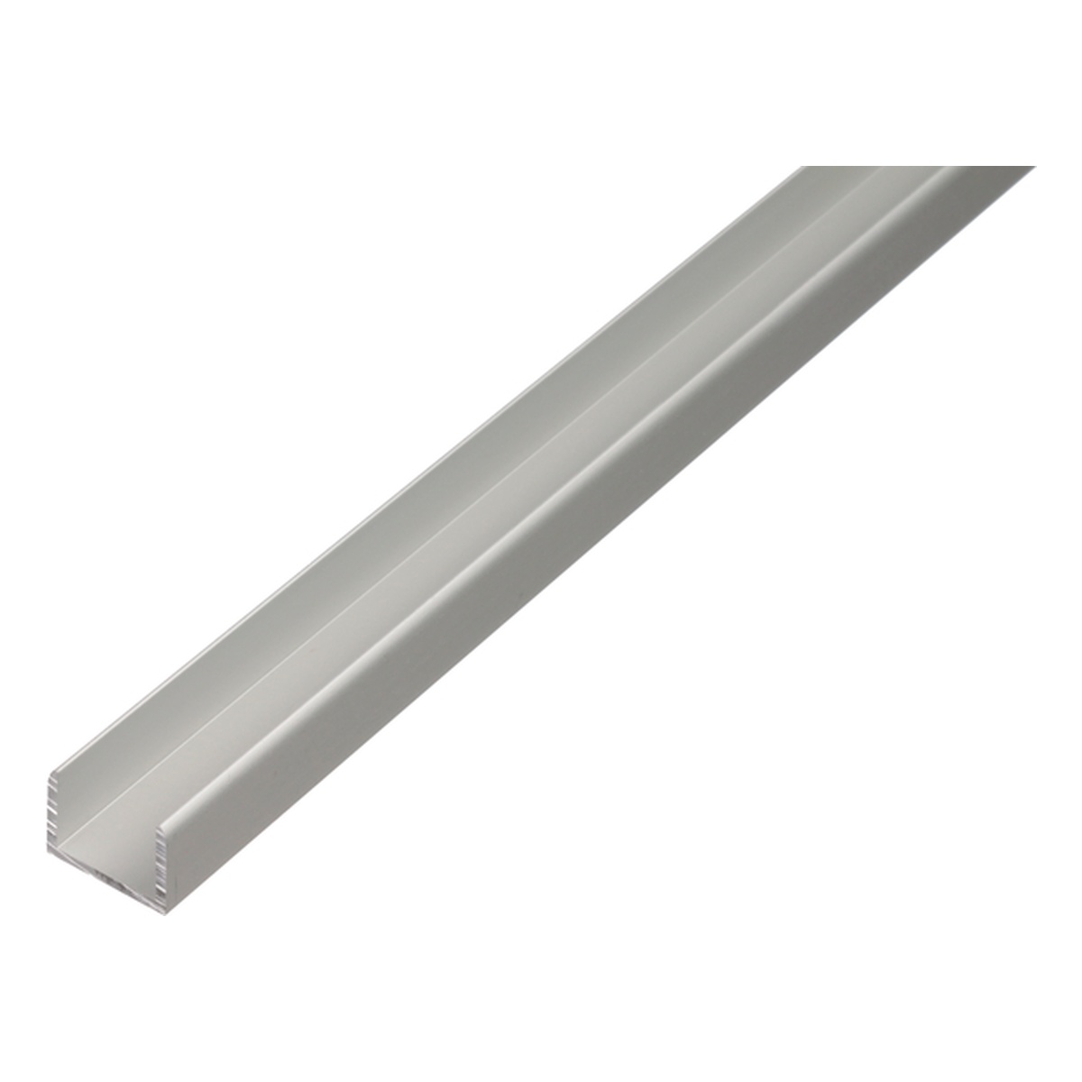 Alberts U-Profil, selbstklemmend, 10,9 x 1000 x 10 mm, Aluminium, silberfarbig eloxiert - 1 Stk.