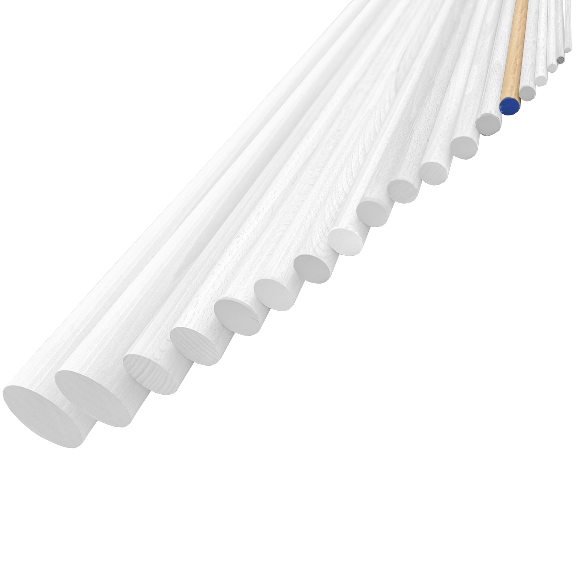 Facett Rundstab Buche 10 x 1000 mm, glatt - 1 Stk. Facett Rundstab Buche 10 x 1000 mm, glatt - 1 Stk.