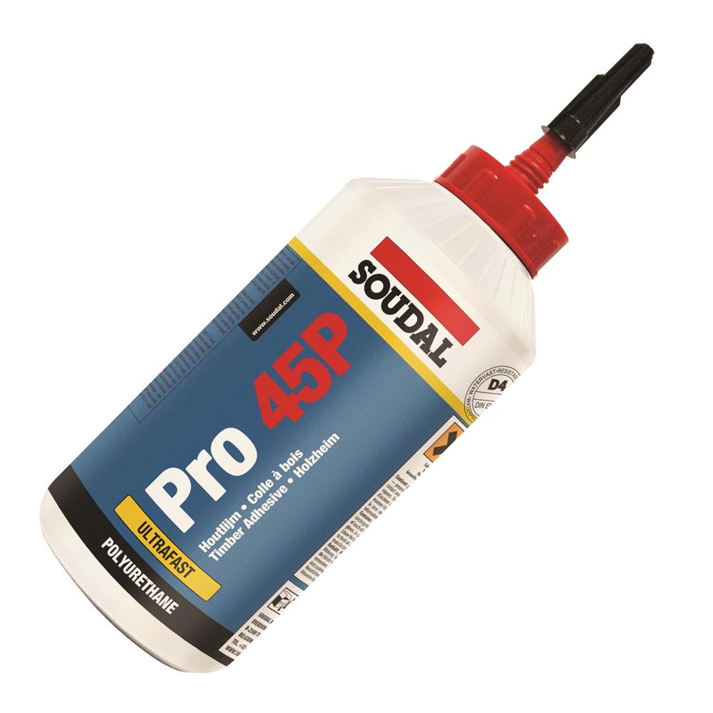 Soudal PU-Holzleim PRO 45P D4 750 g, beige, wasserfest