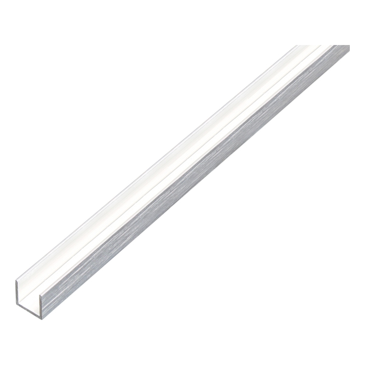 Alberts U-Profil, 10 x 15 x 1 x 2000 mm, Aluminium, edelstahldesign, hell - 1 Stk.